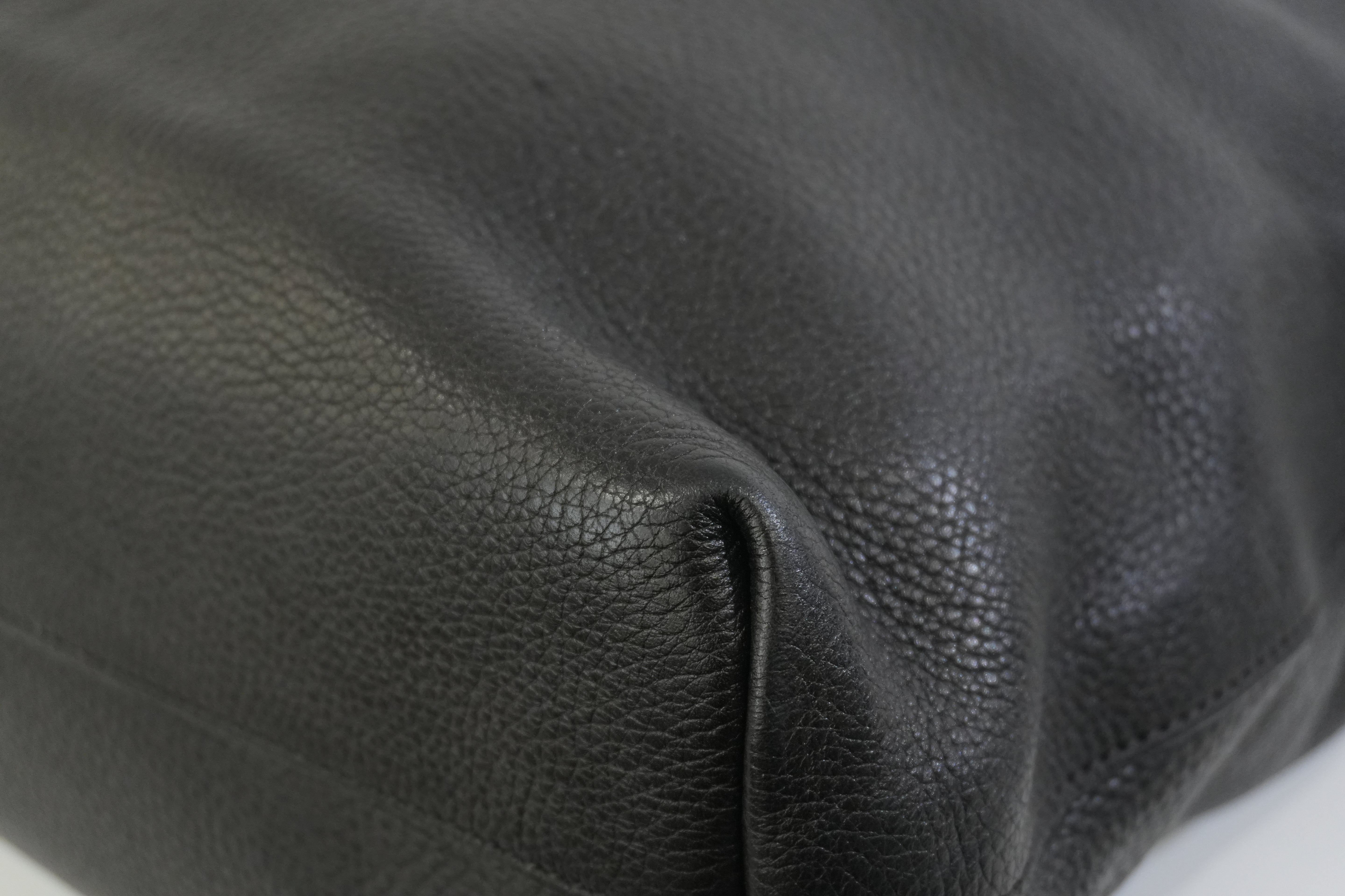Pre-owned Prada Leather Two Way Shoulder Tote Bag Black Used