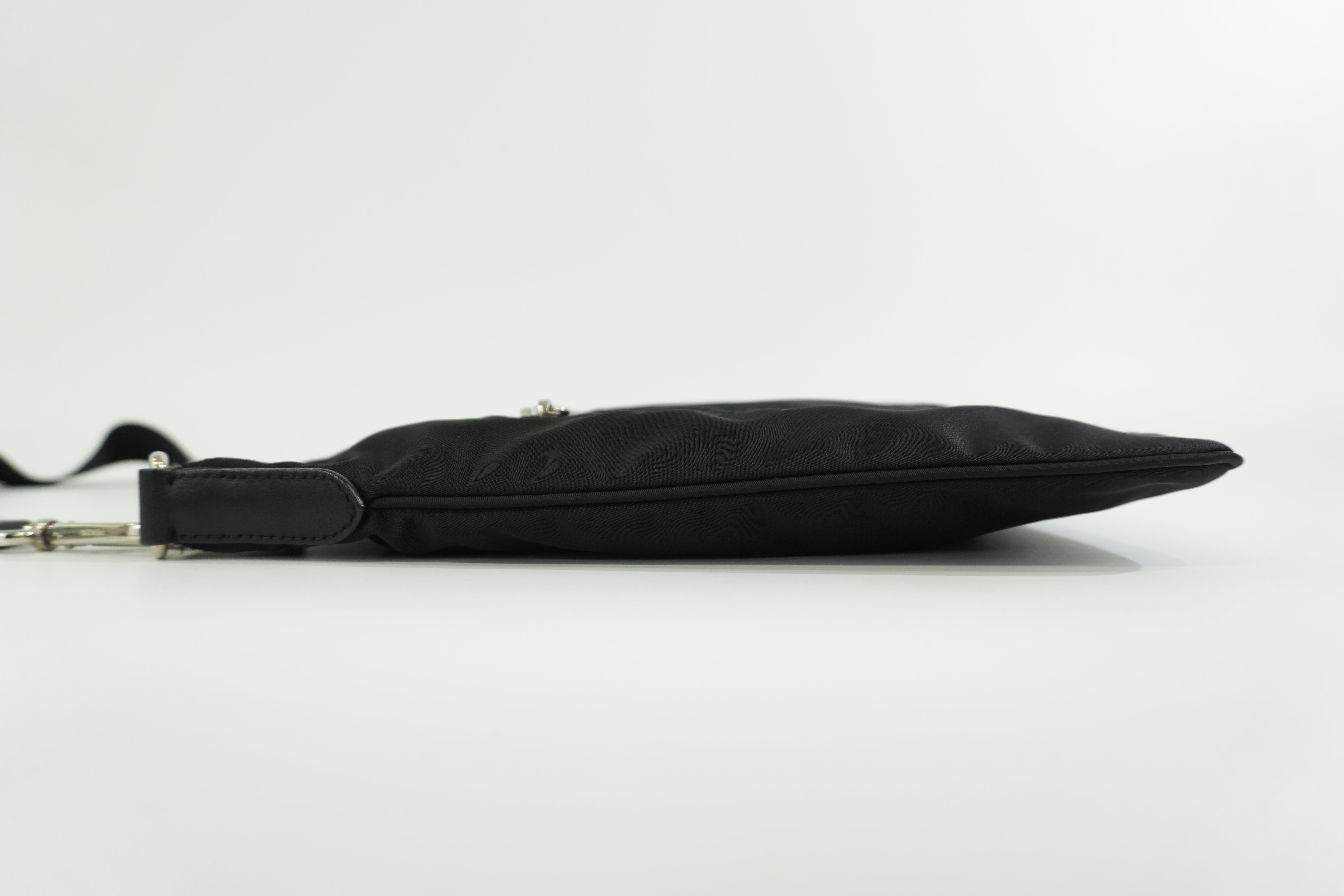Pre-owned Prada Nylon Crossbody Bag Black Used