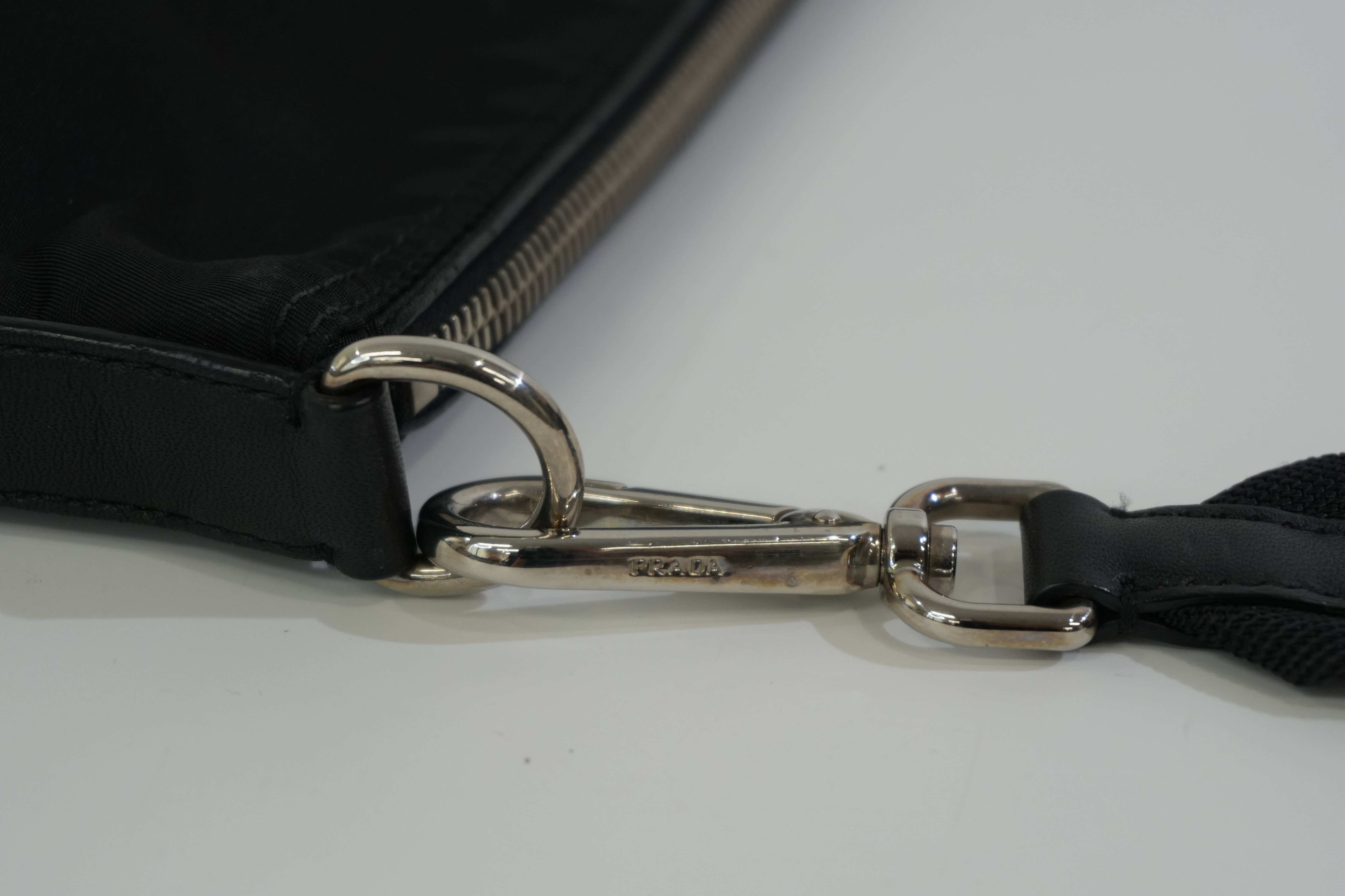 Pre-owned Prada Nylon Crossbody Bag Black Used