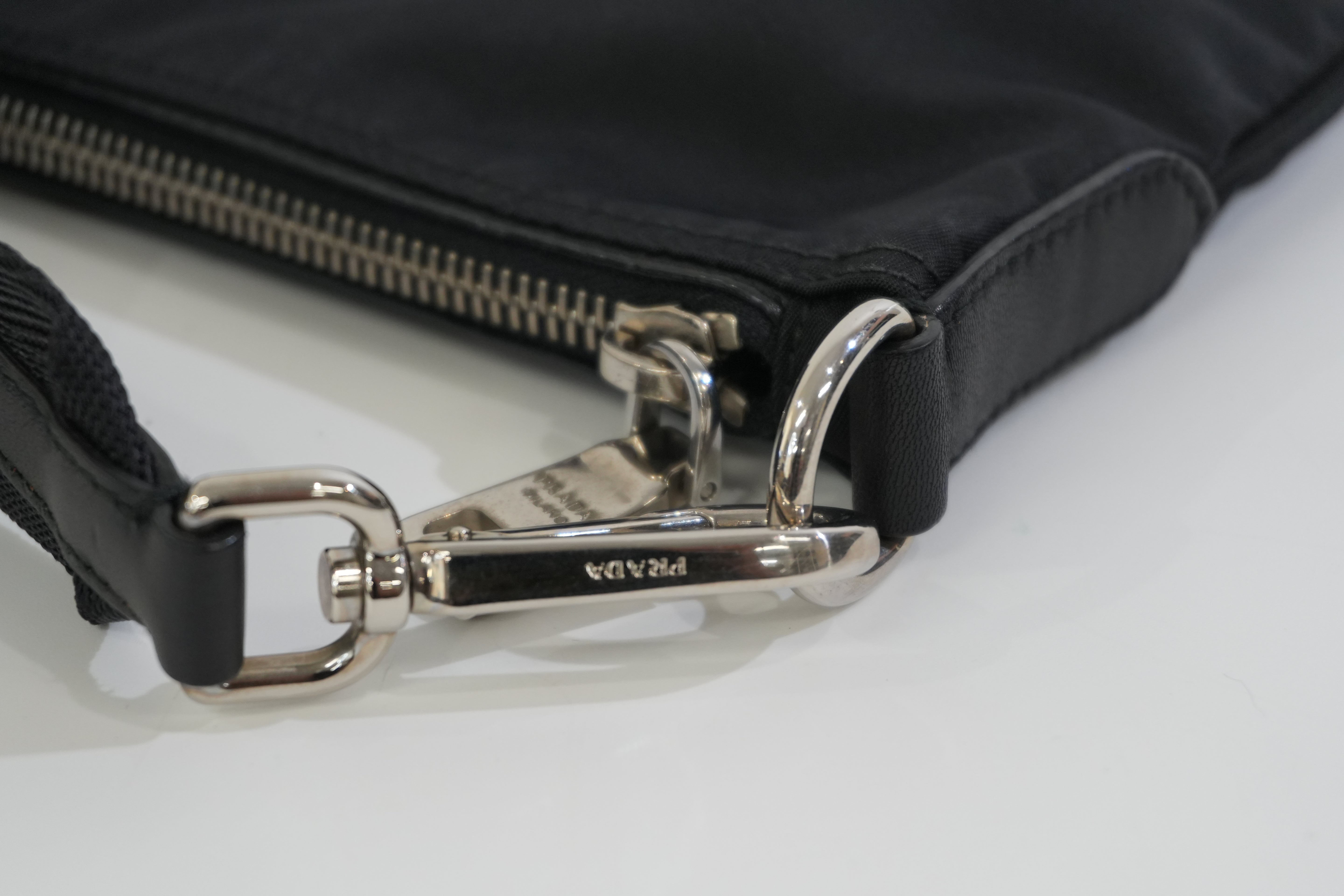Pre-owned Prada Nylon Crossbody Bag Black Used