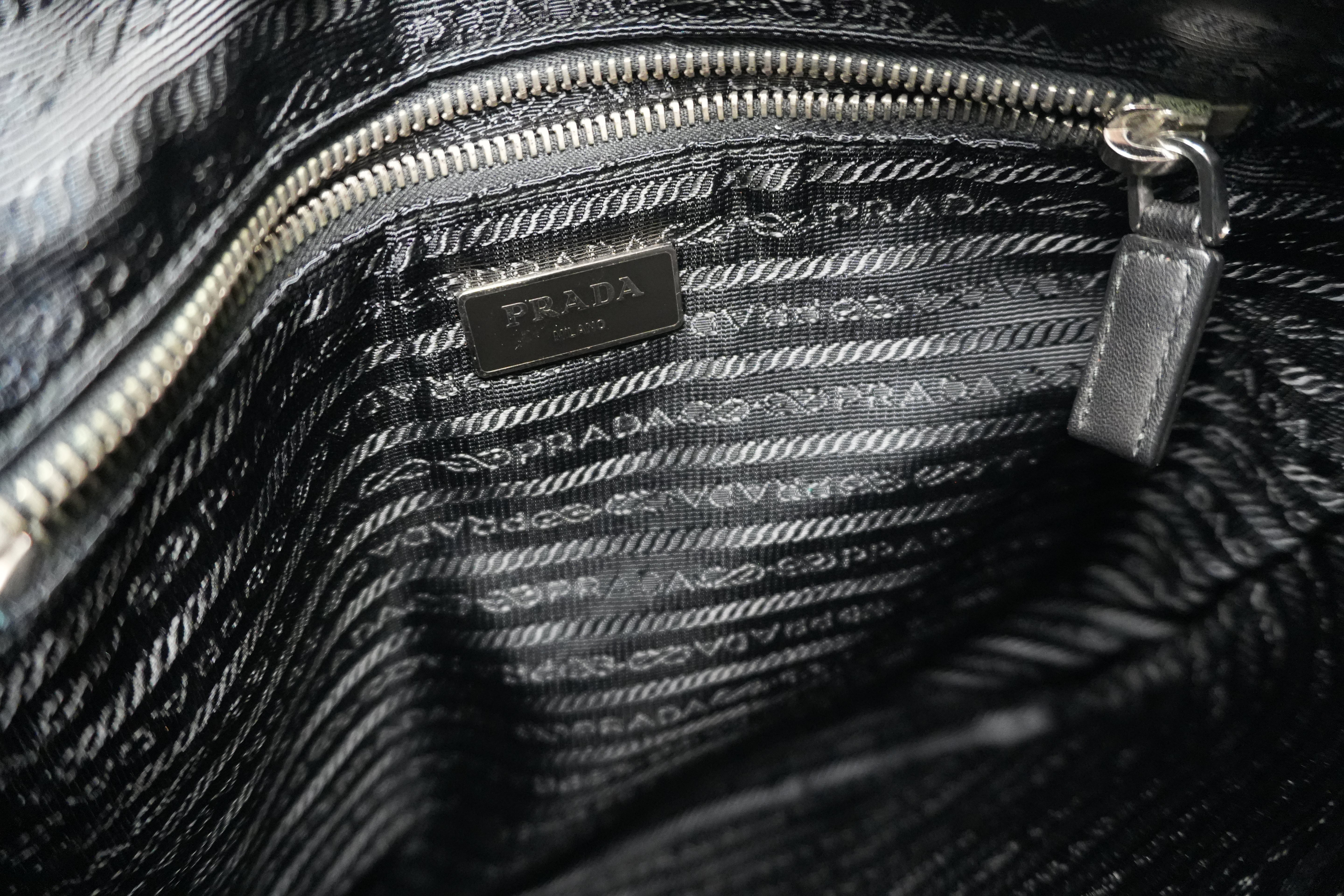 Pre-owned Prada Nylon Crossbody Bag Black Used