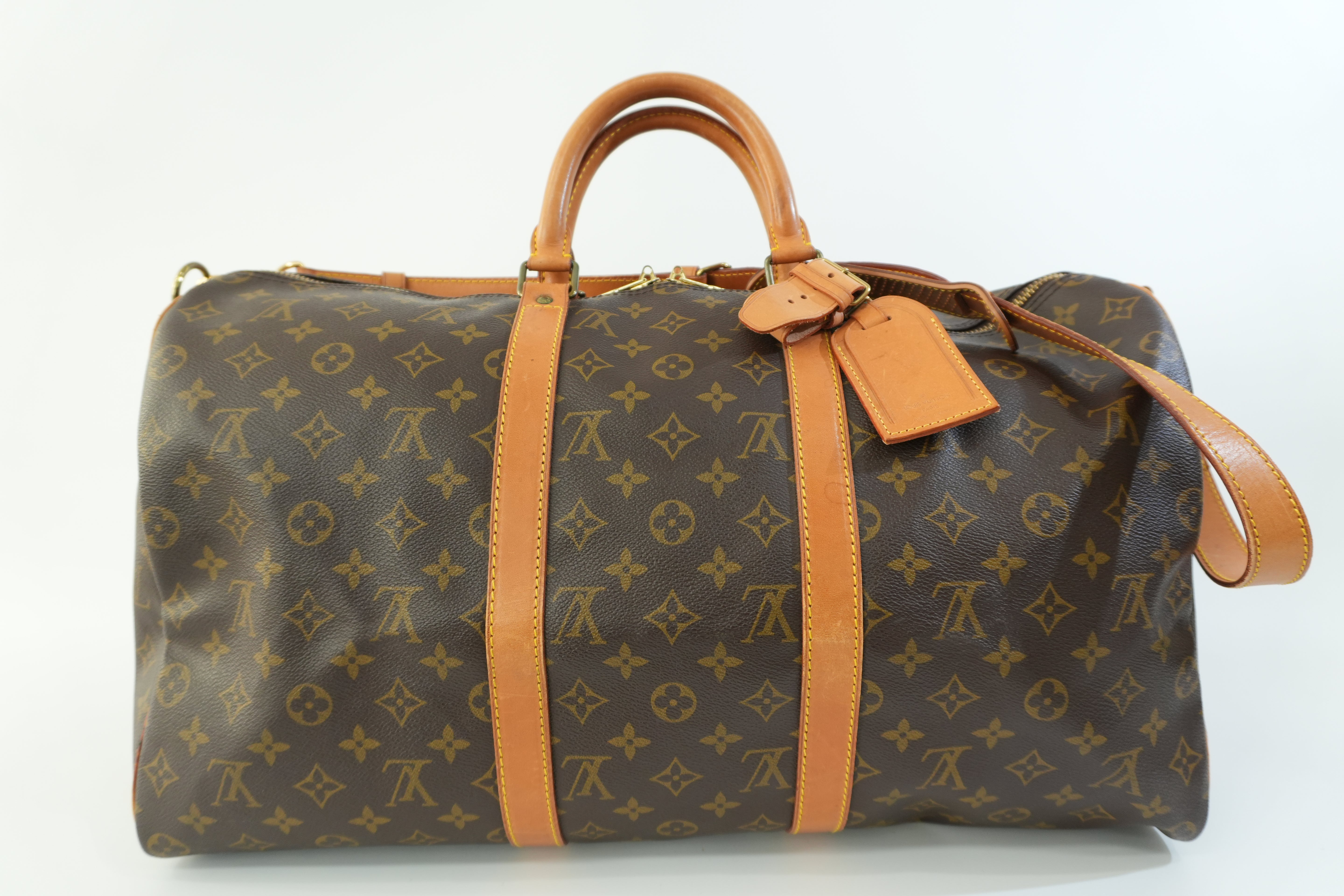Pre-owned Louis Vuitton Monogram Keepall 50 Bandouliere Travel Bag Used