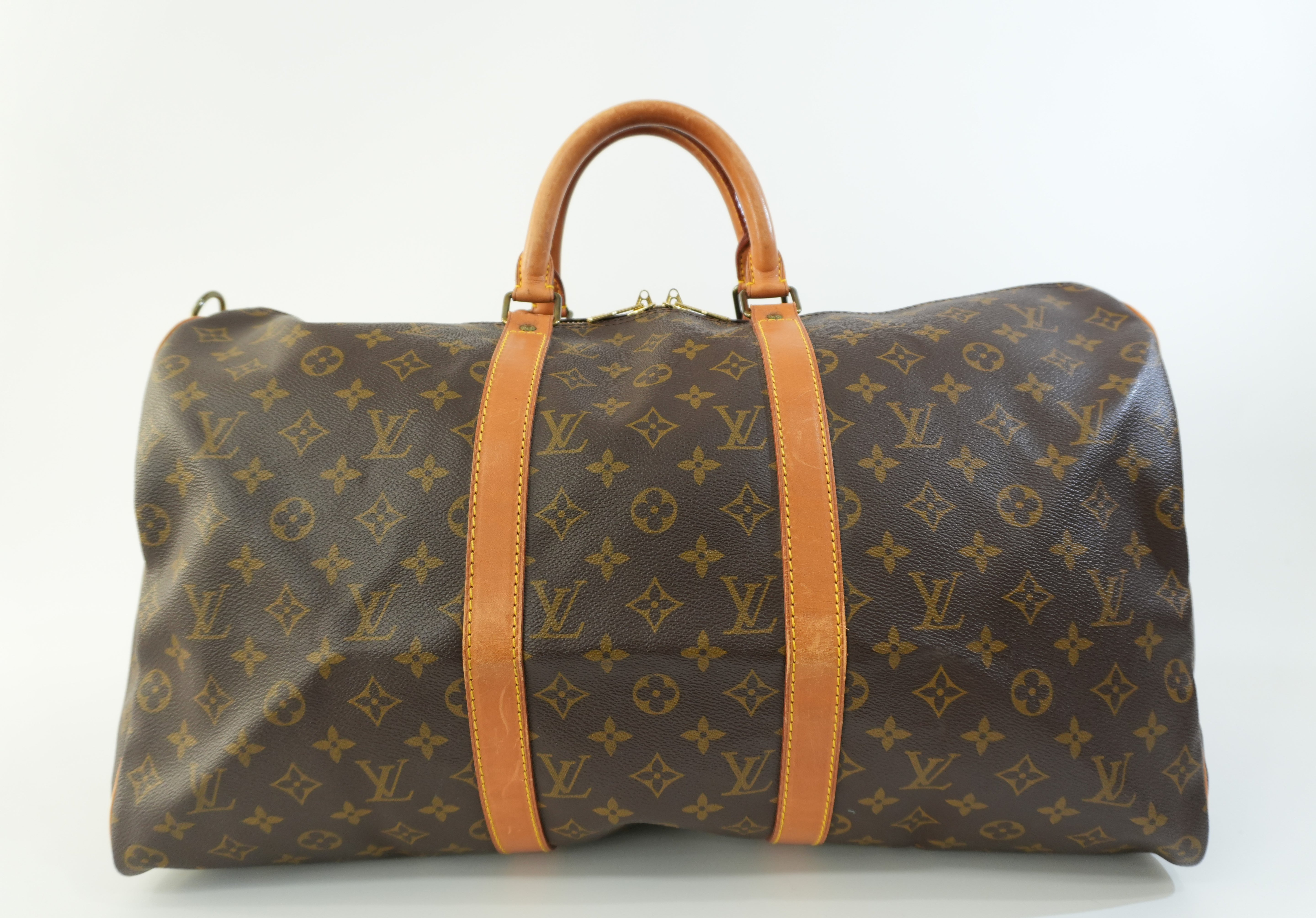 Pre-owned Louis Vuitton Monogram Keepall 50 Bandouliere Travel Bag Used