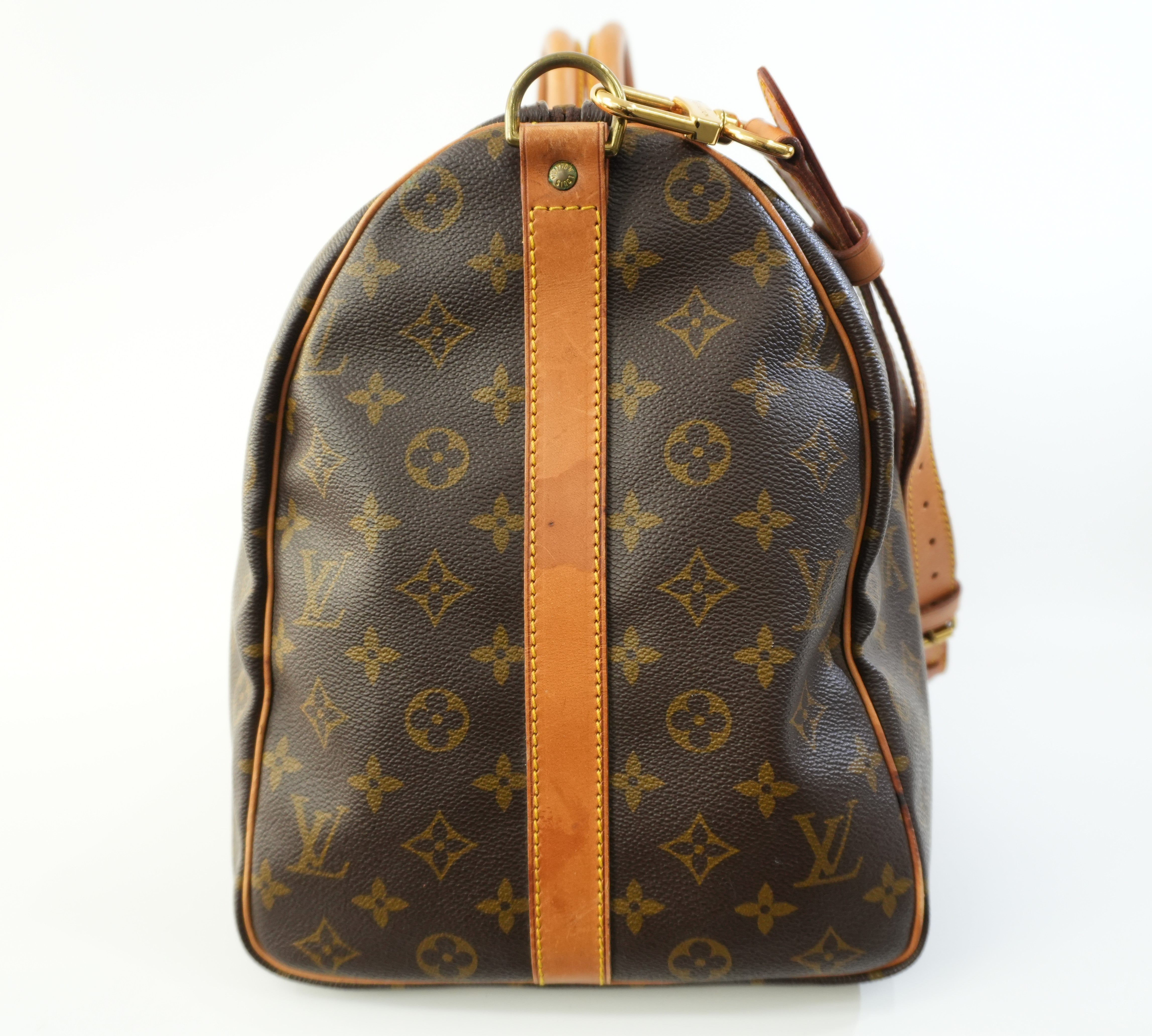 Pre-owned Louis Vuitton Monogram Keepall 50 Bandouliere Travel Bag Used