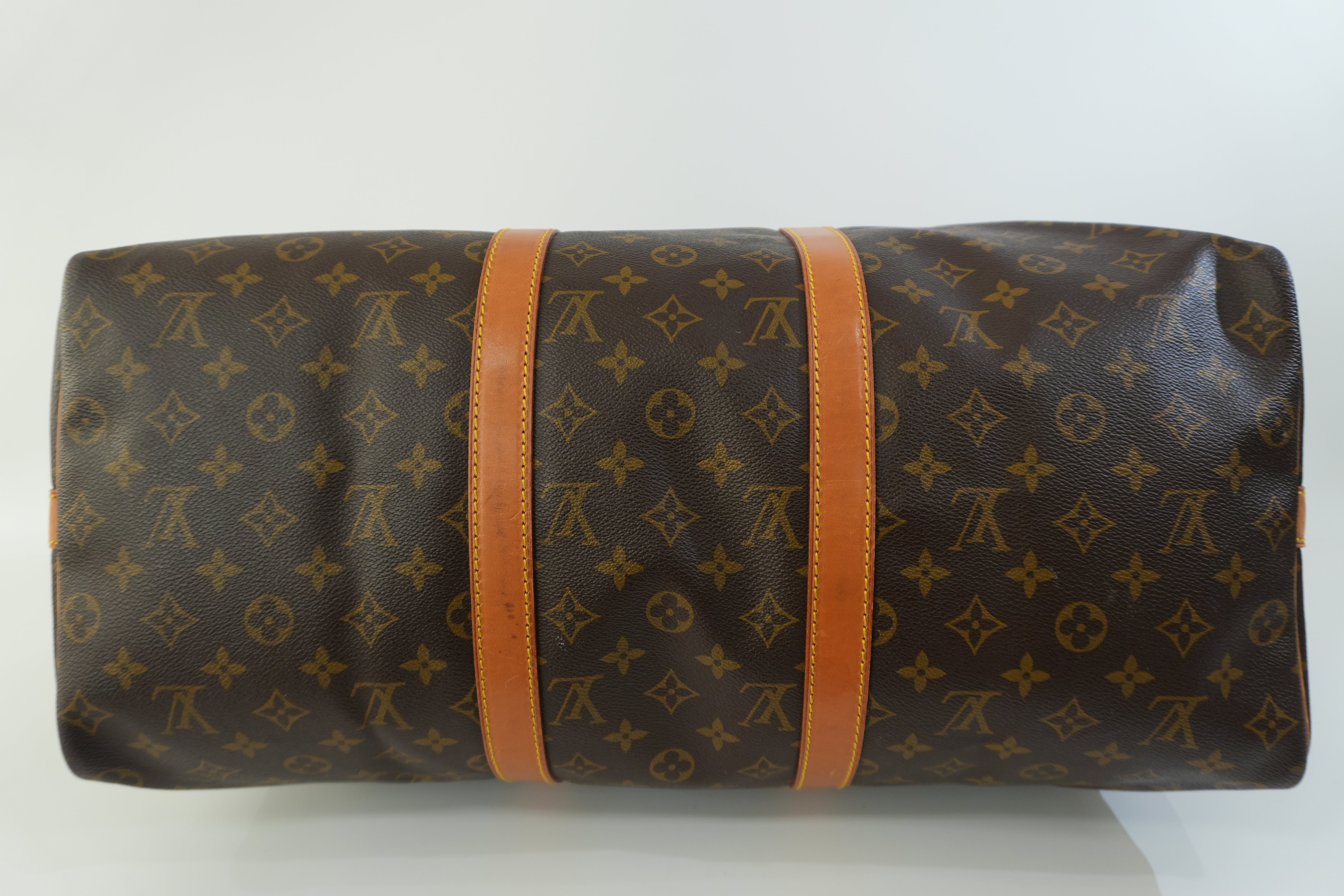 Pre-owned Louis Vuitton Monogram Keepall 50 Bandouliere Travel Bag Used
