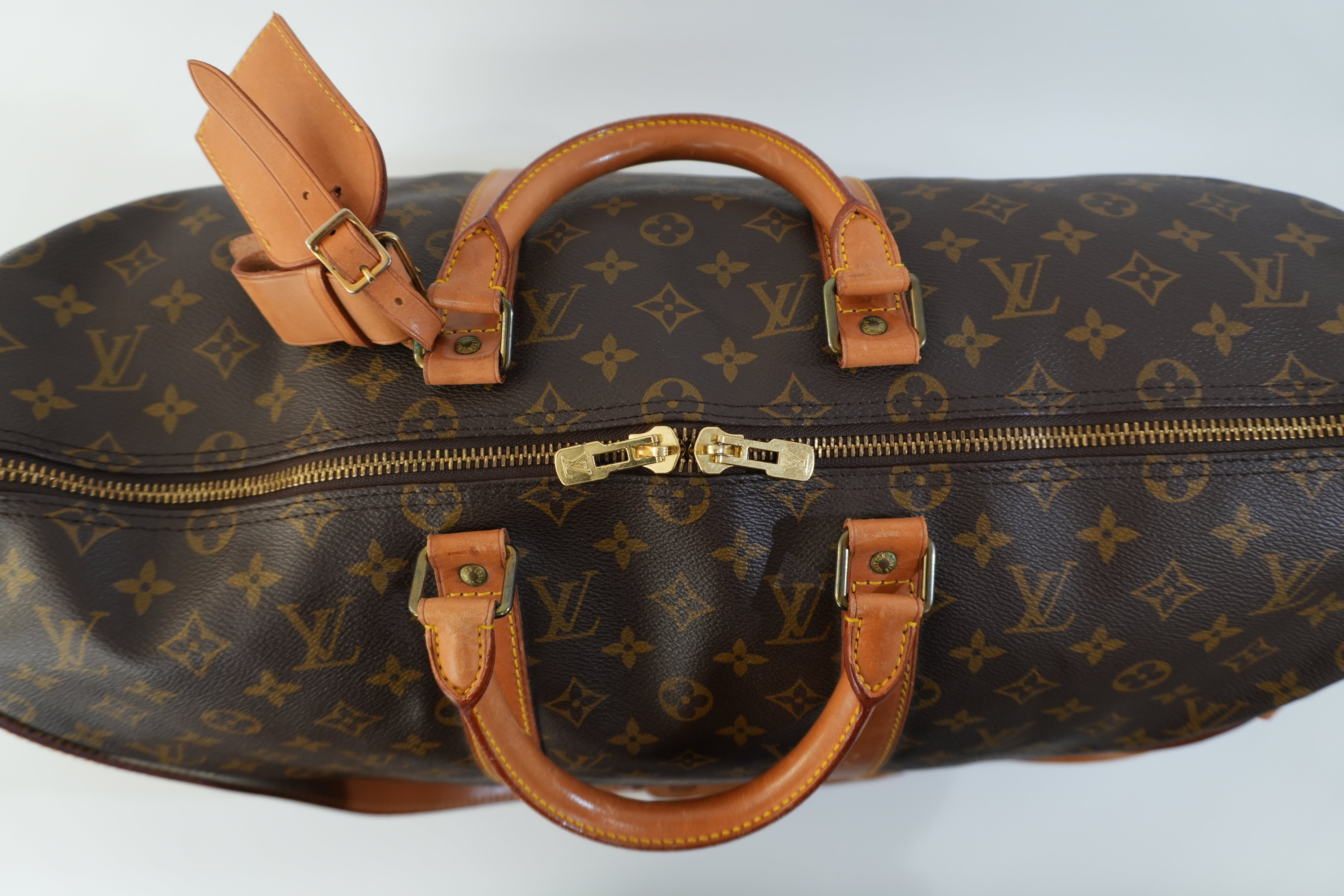 Pre-owned Louis Vuitton Monogram Keepall 50 Bandouliere Travel Bag Used