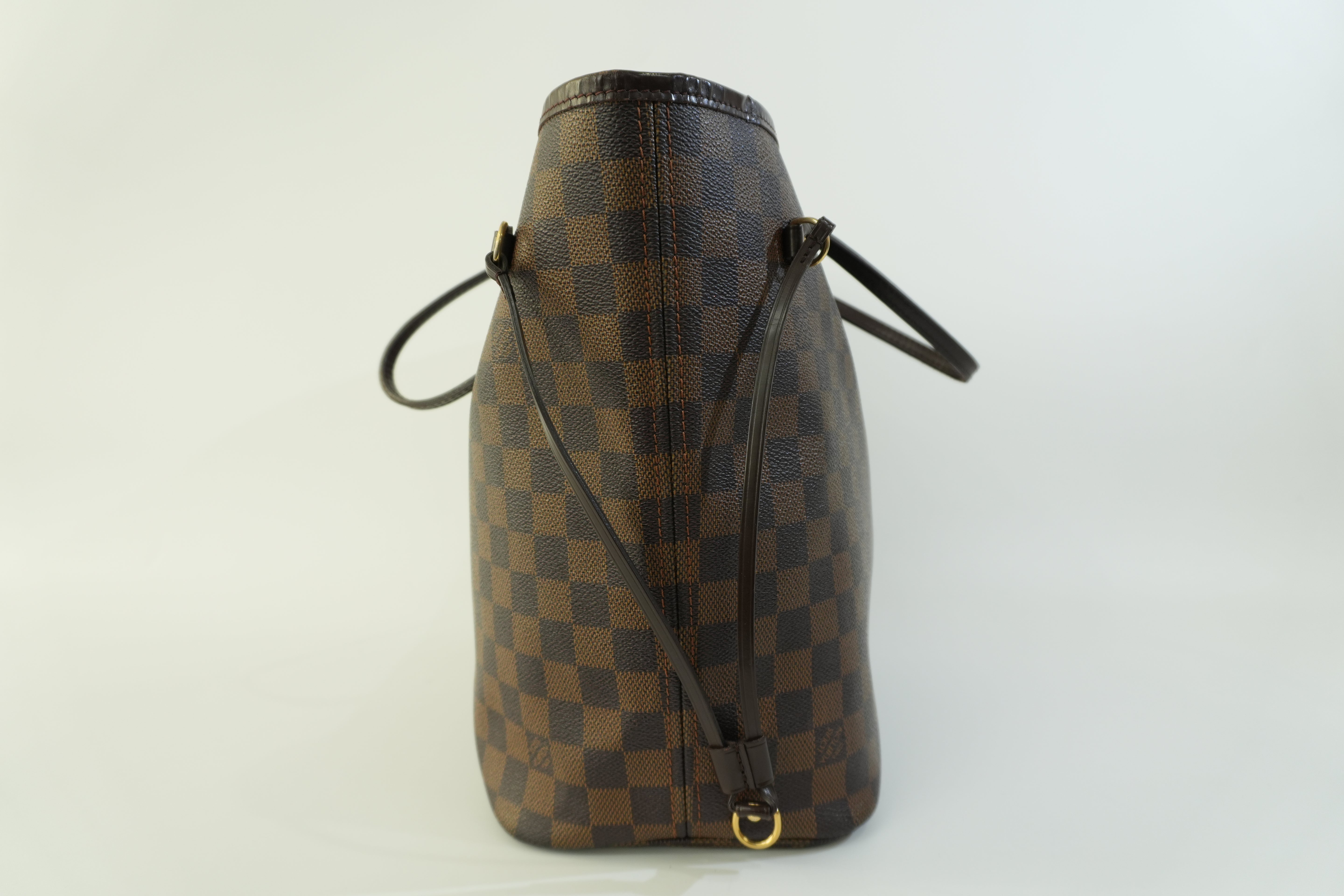 Pre-owned Louis Vuitton Damier Ebene Neverfull MM Tote Bag Used