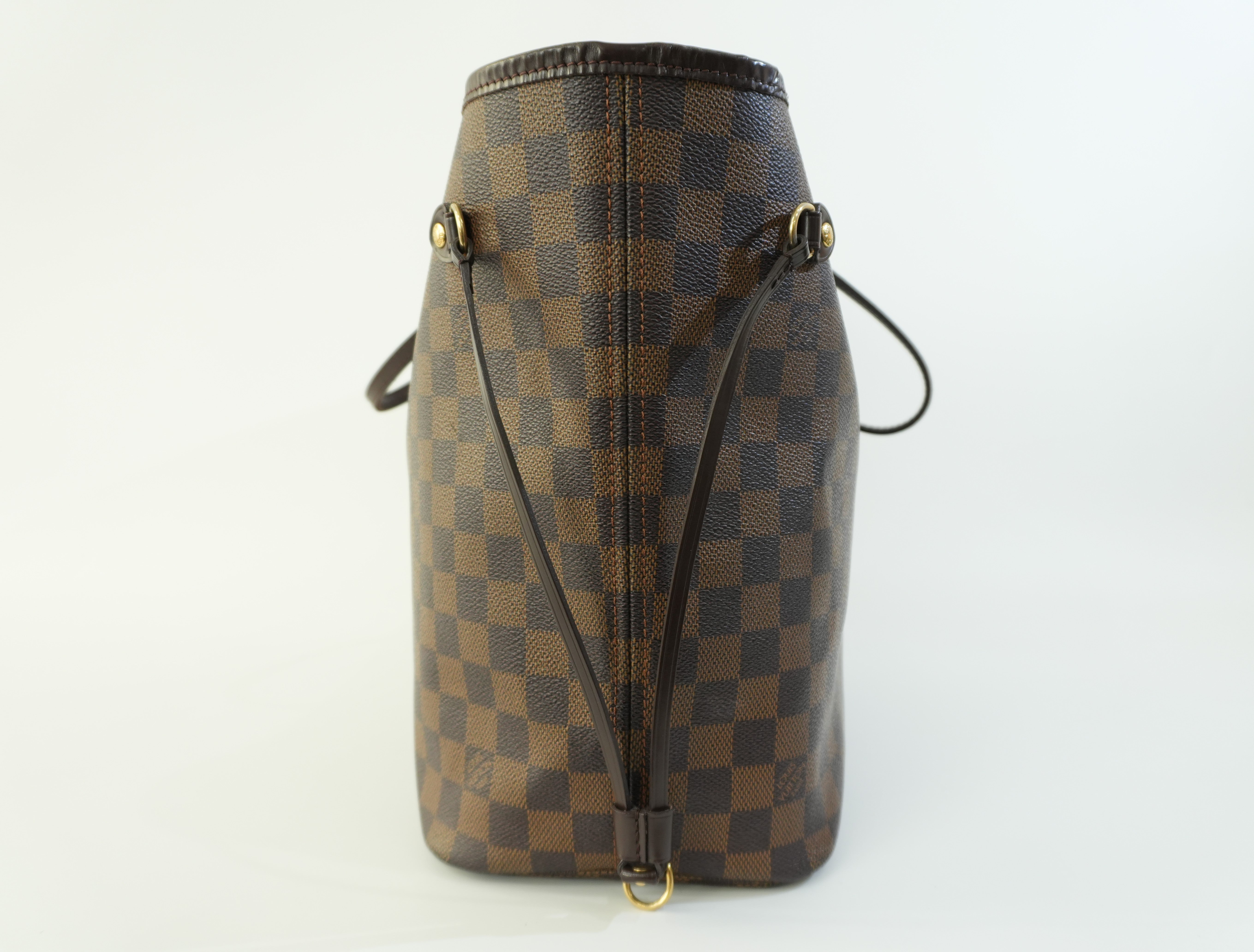 Pre-owned Louis Vuitton Damier Ebene Neverfull MM Tote Bag Used