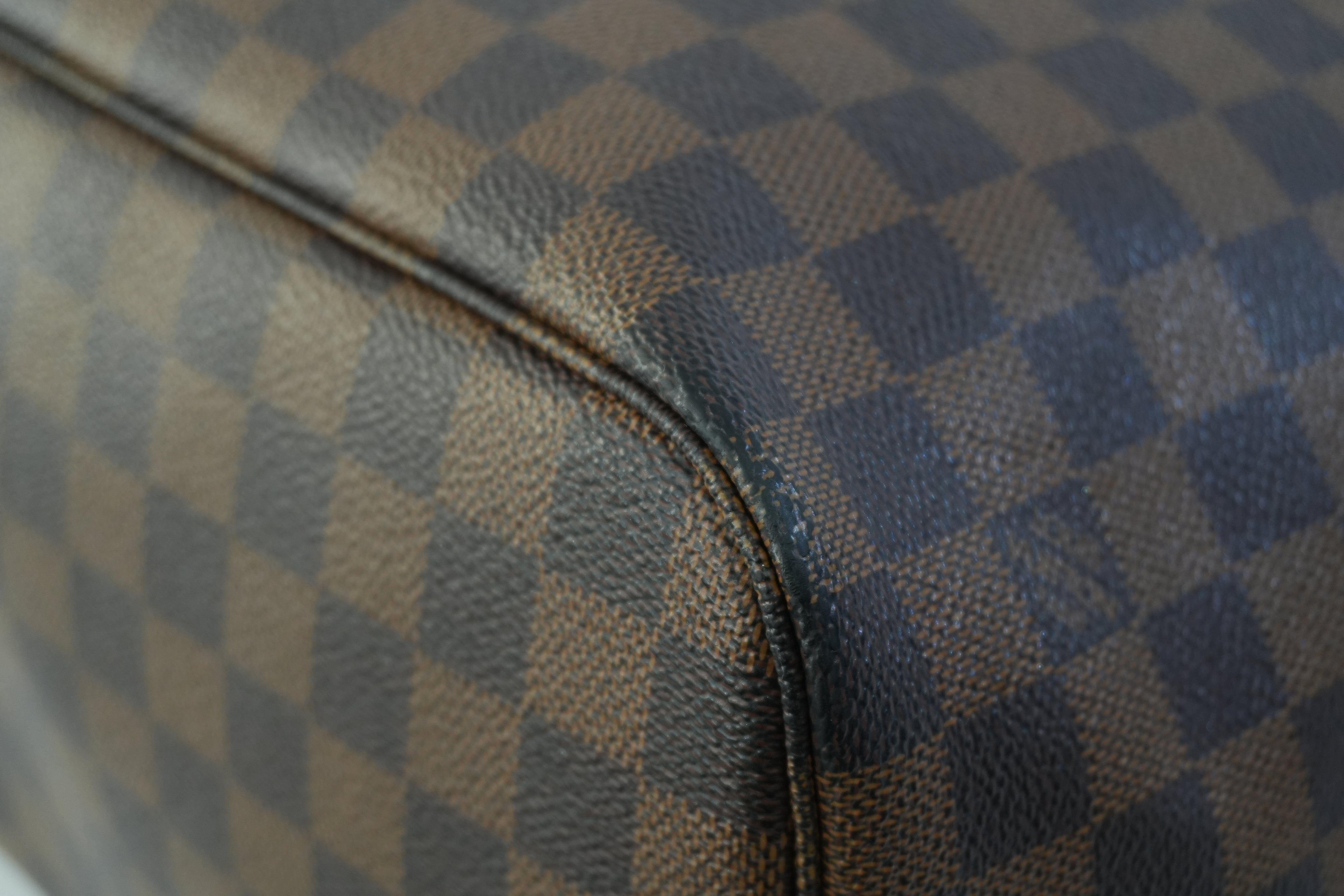Pre-owned Louis Vuitton Damier Ebene Neverfull MM Tote Bag Used