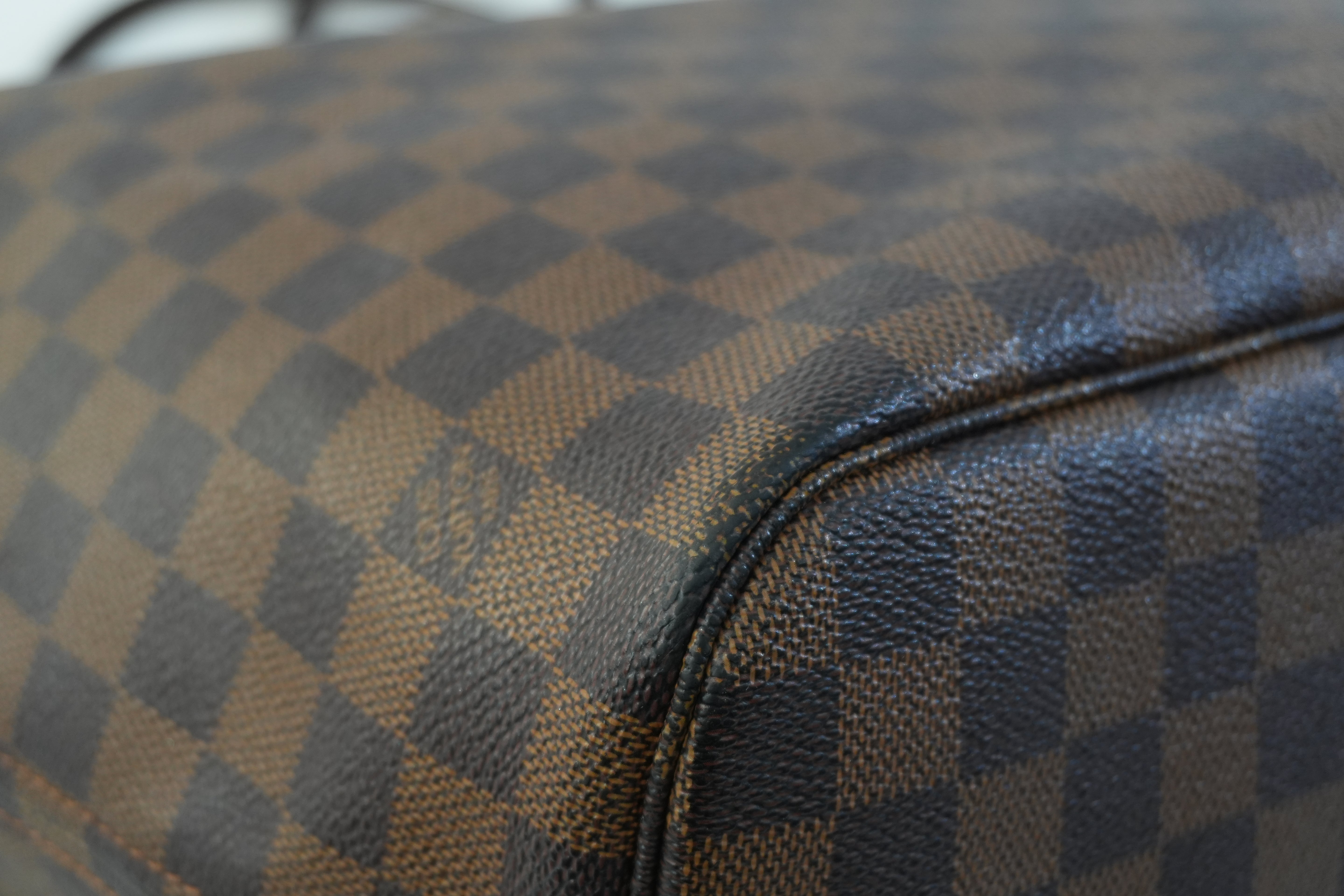 Pre-owned Louis Vuitton Damier Ebene Neverfull MM Tote Bag Used