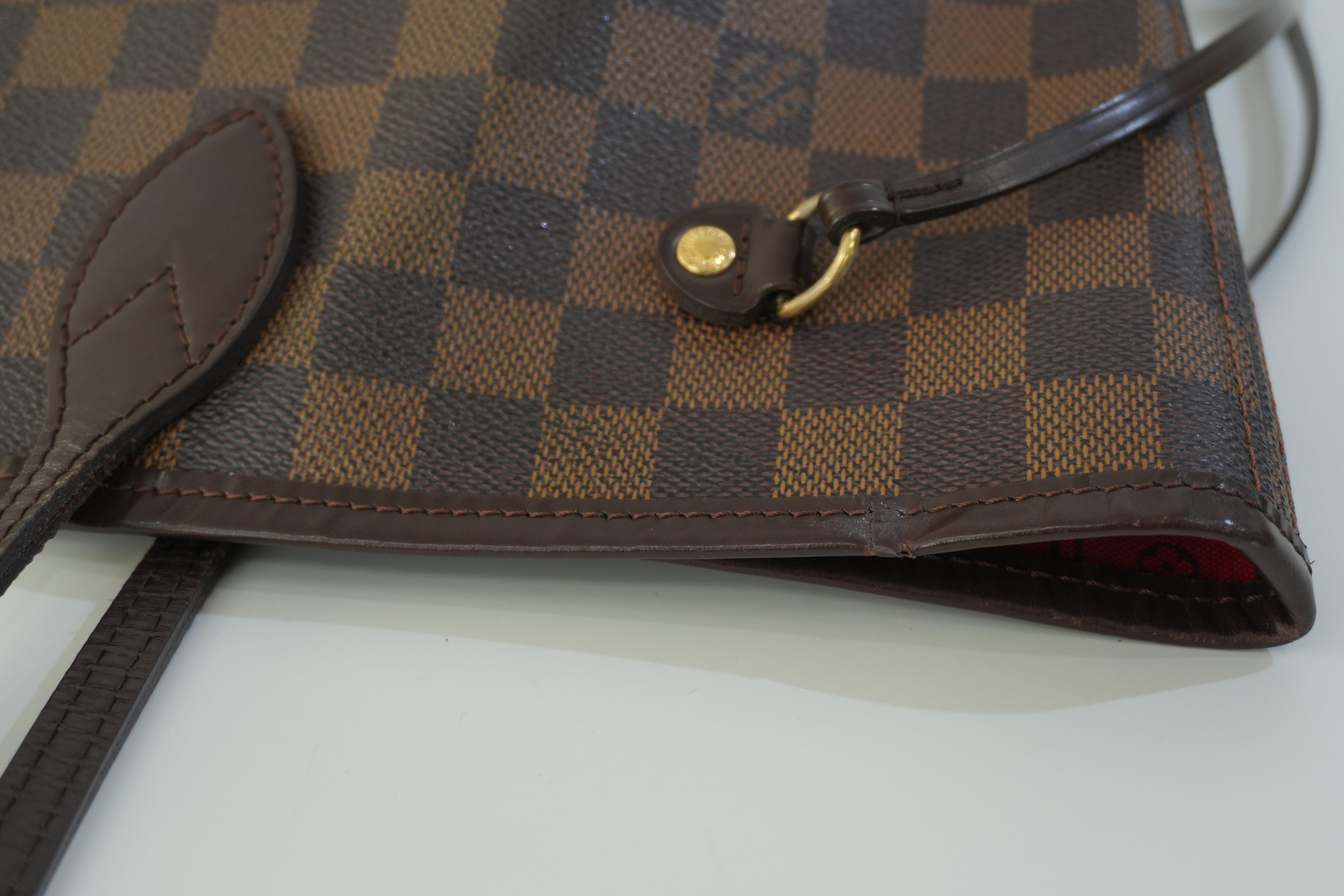 Pre-owned Louis Vuitton Damier Ebene Neverfull MM Tote Bag Used