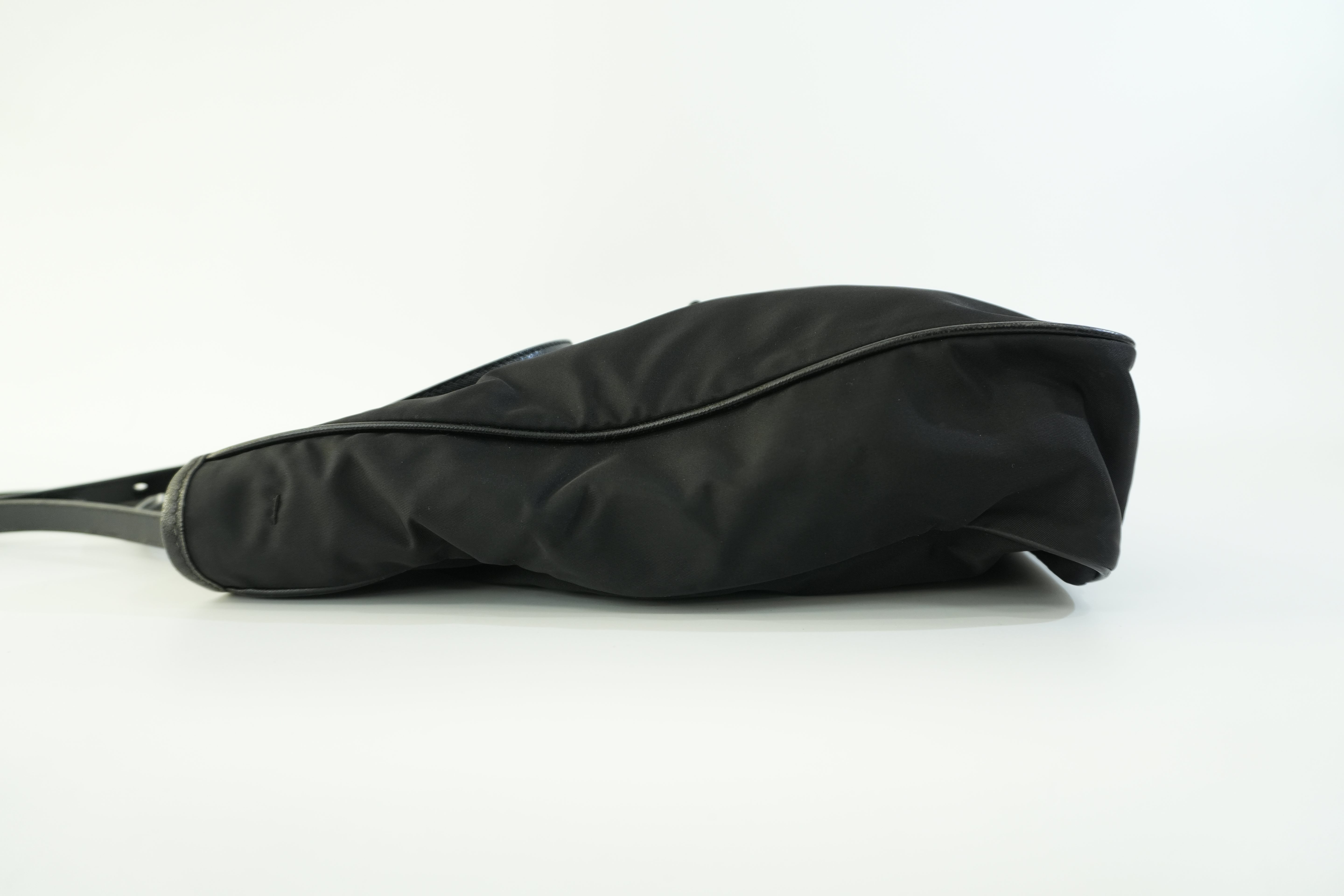 Pre-owned Prada Nylon Two Way Shoulder Bag Black Used