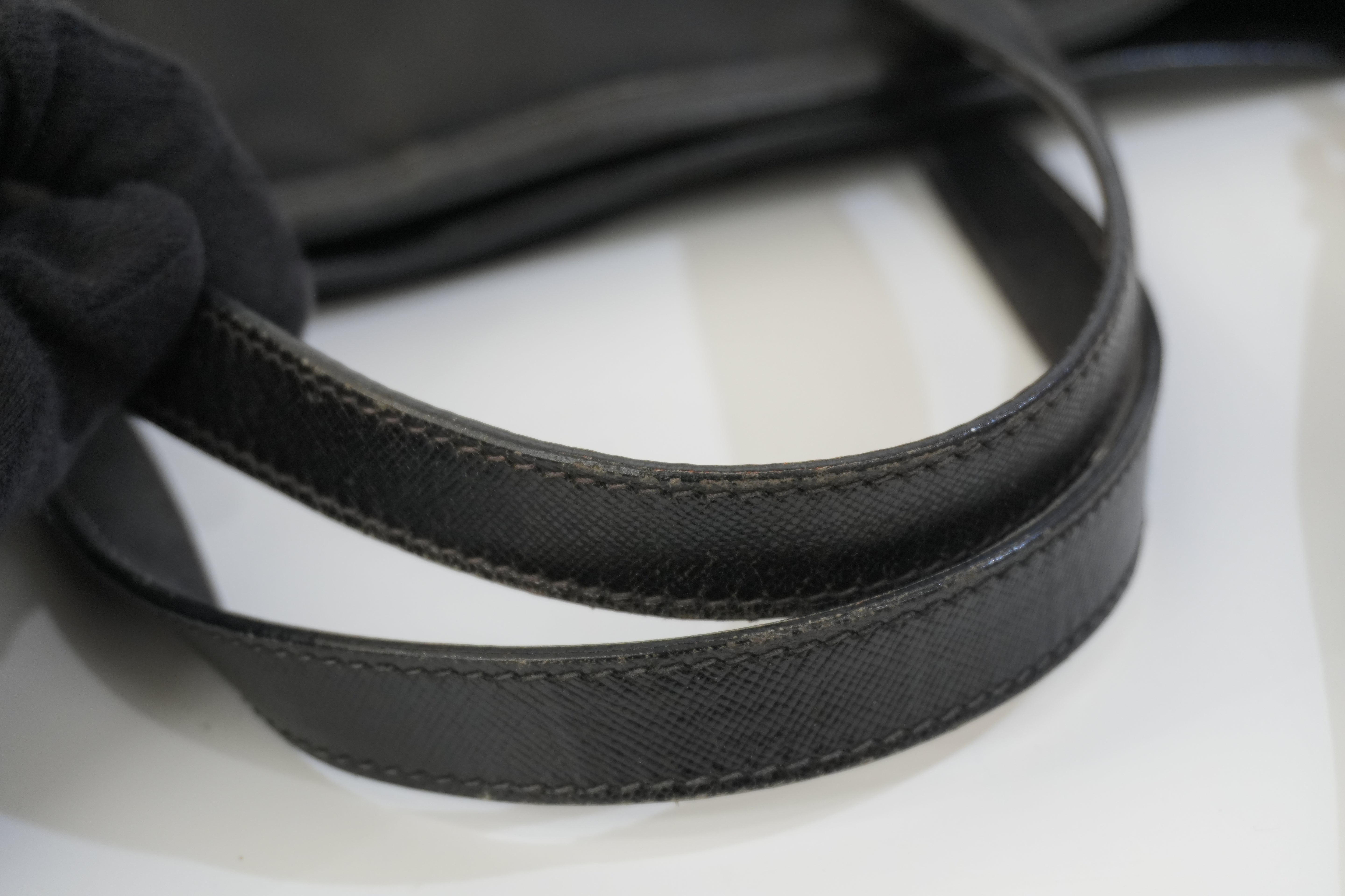 Pre-owned Prada Nylon Two Way Shoulder Bag Black Used