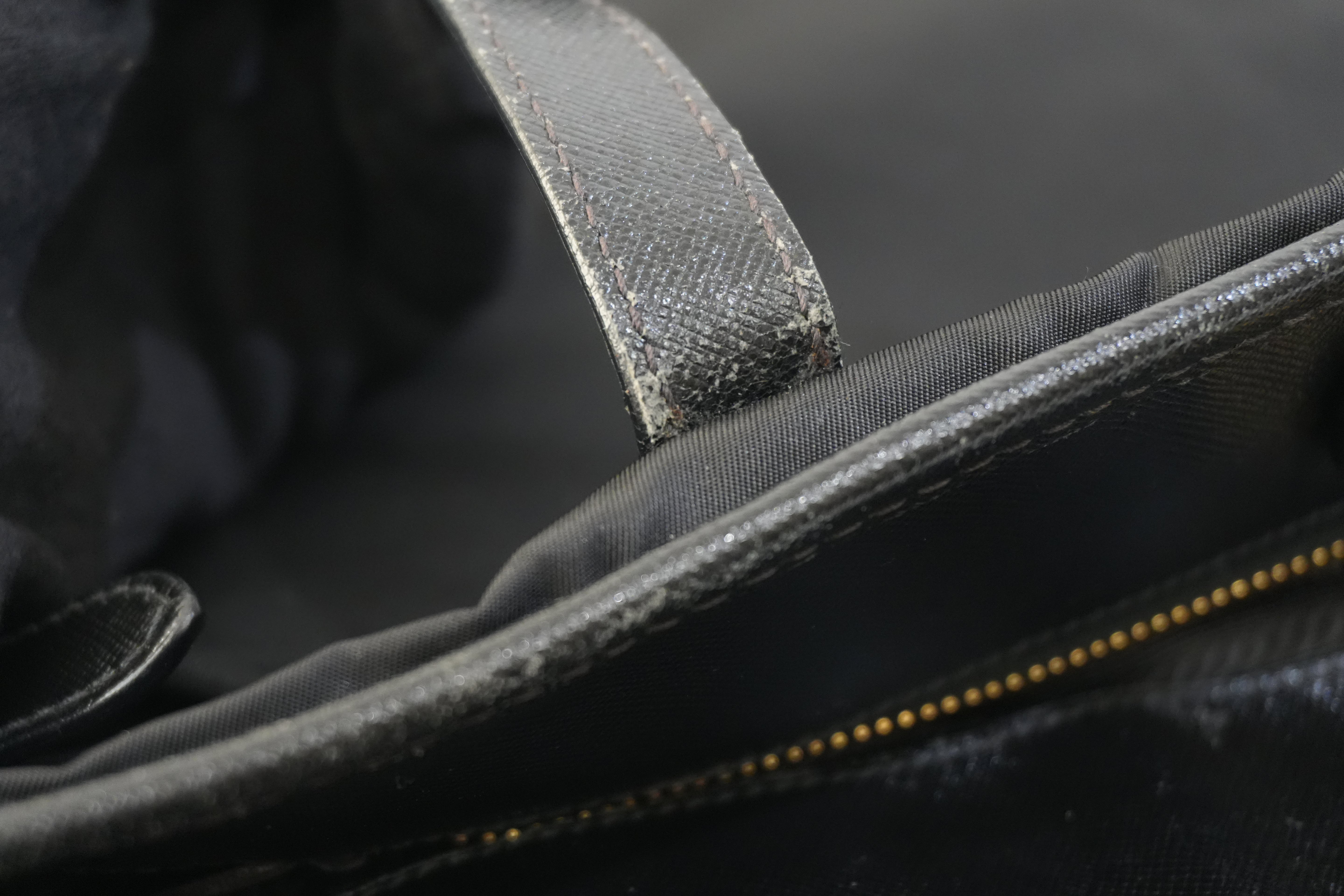 Pre-owned Prada Nylon Two Way Shoulder Bag Black Used