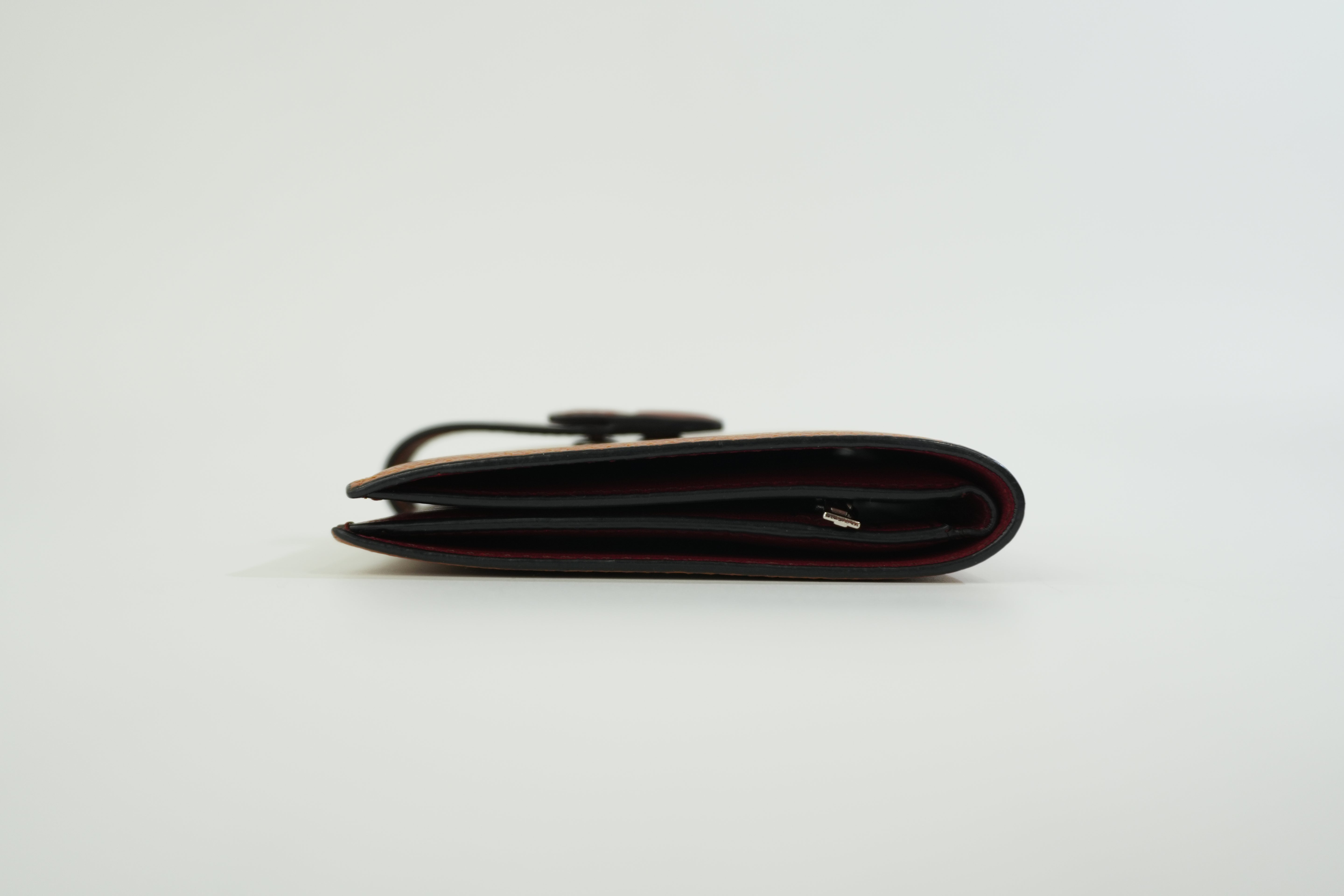 Pre-owned Loewe Leather Cover Wallet Brown Used