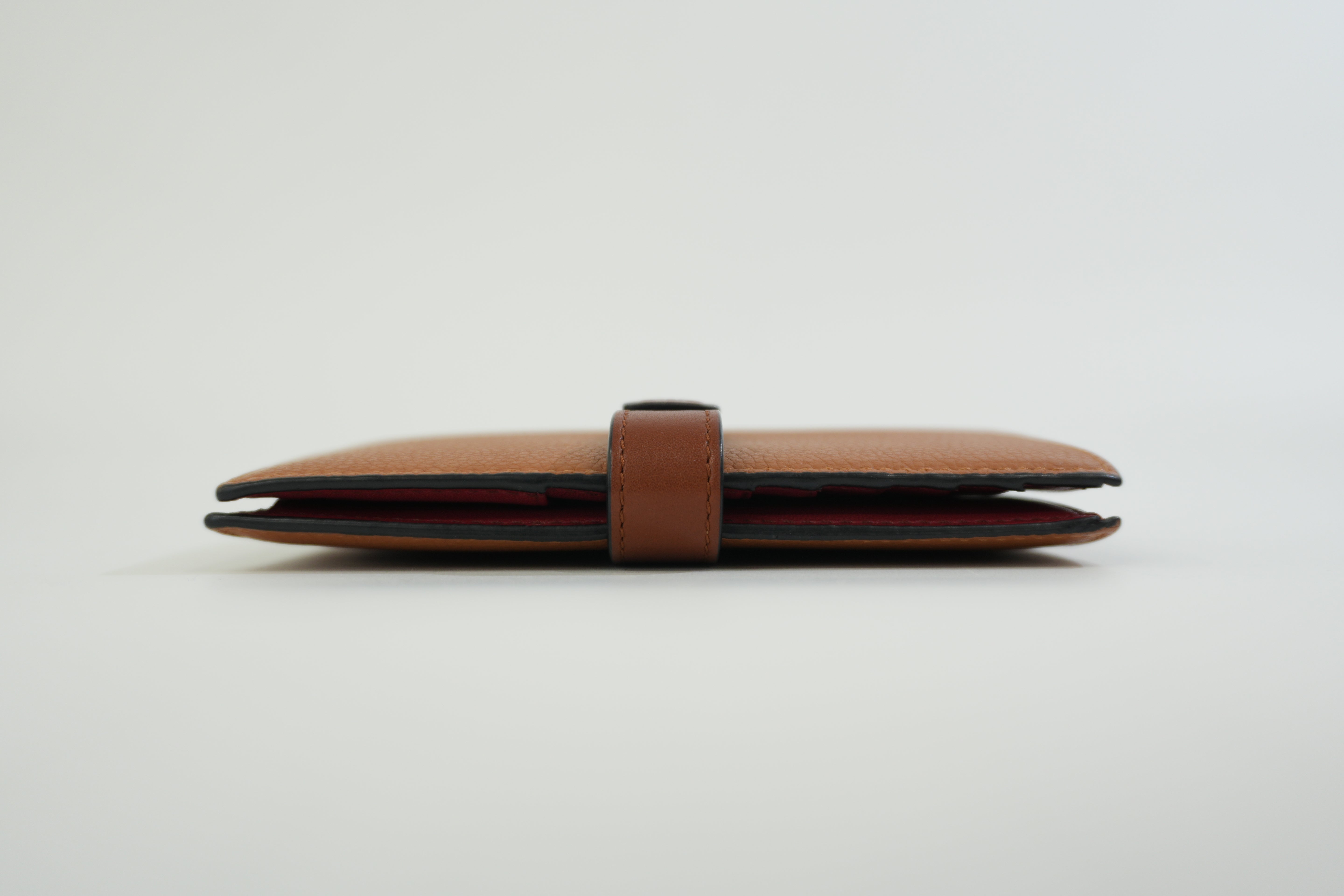 Pre-owned Loewe Leather Cover Wallet Brown Used