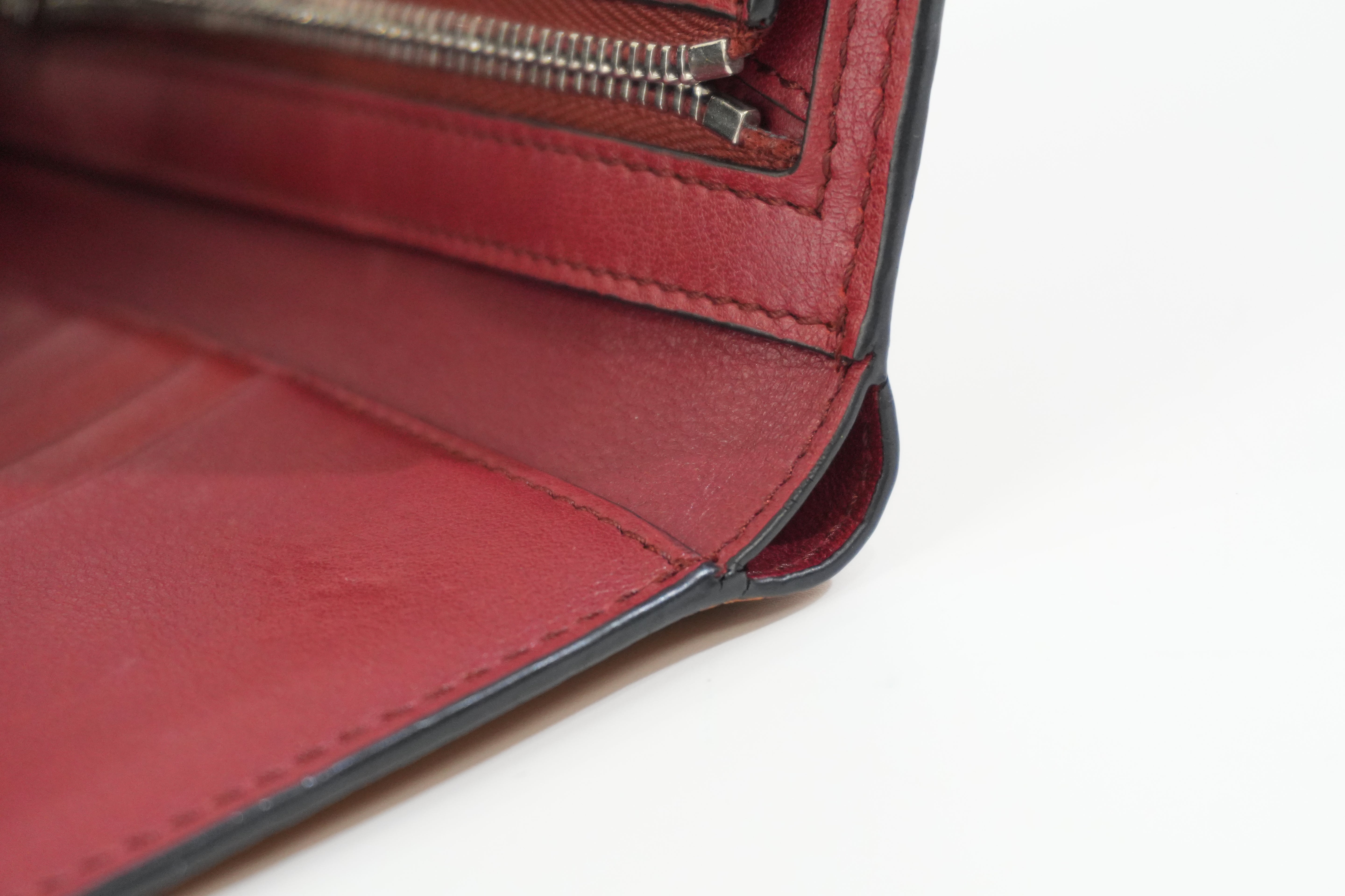 Pre-owned Loewe Leather Cover Wallet Brown Used