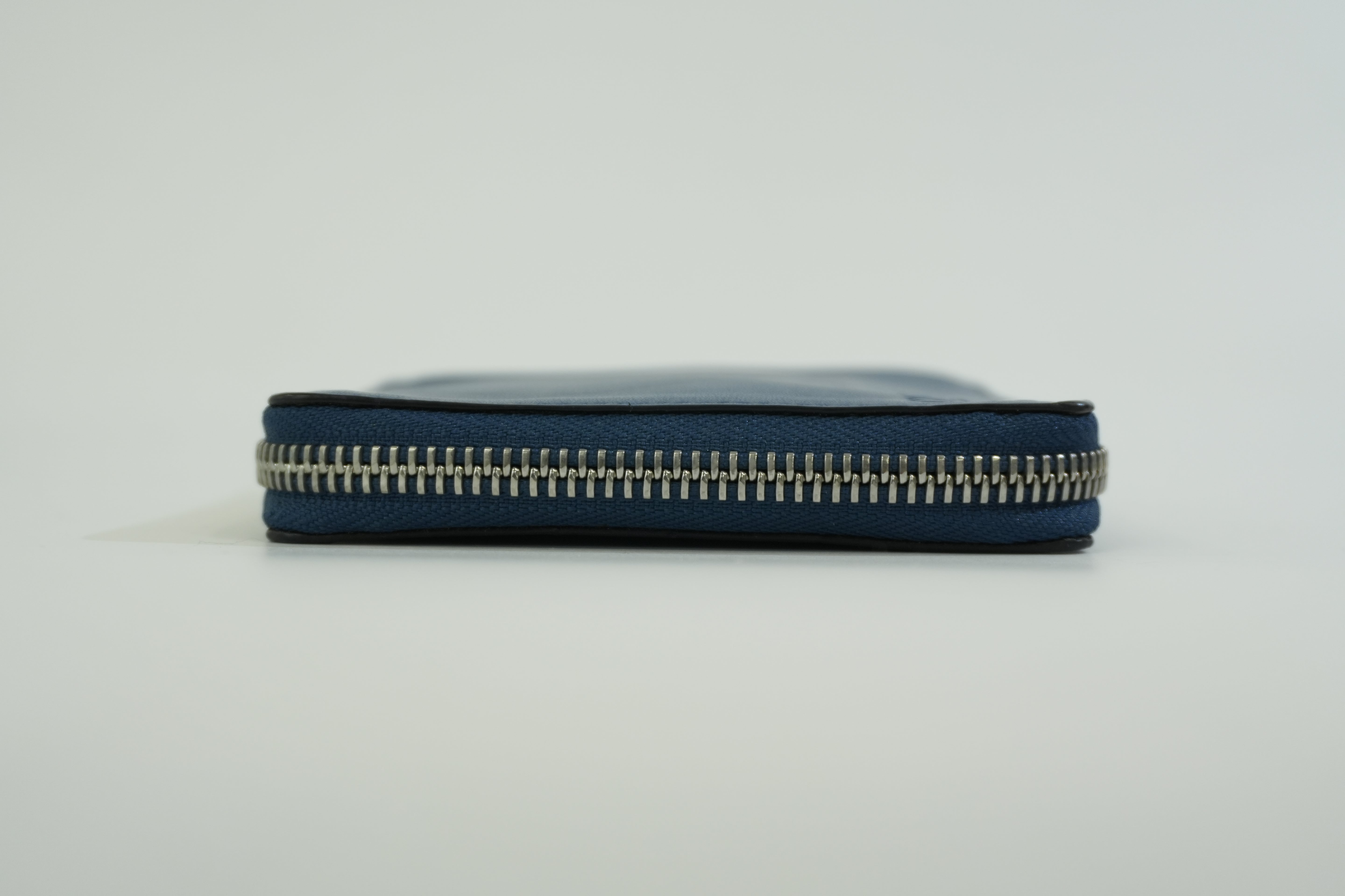 Pre-owned Loewe Leather Compact Wallet Blue Used