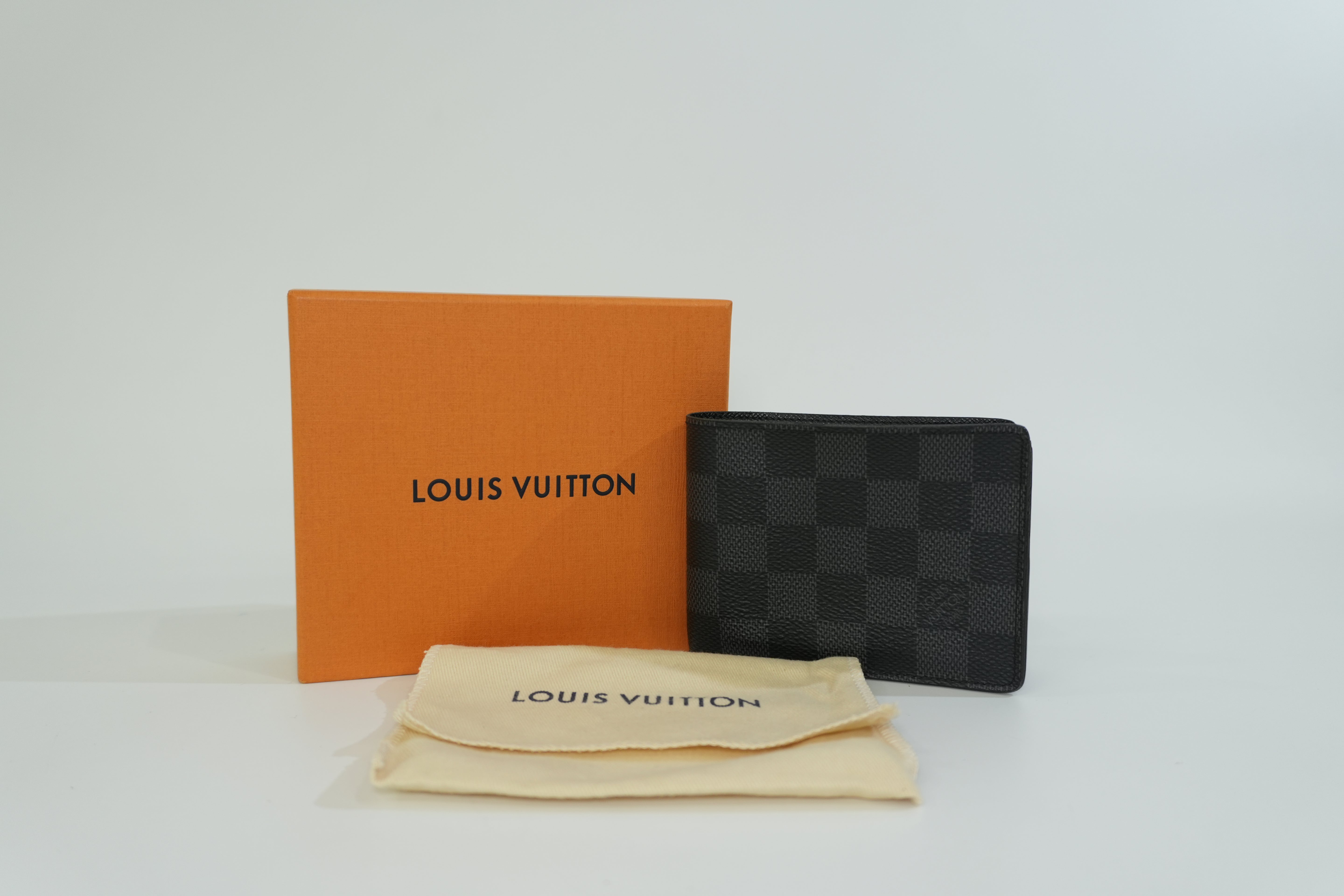 Pre-owned Louis Vuitton Damier Graphite Men's Bifold Wallet Used