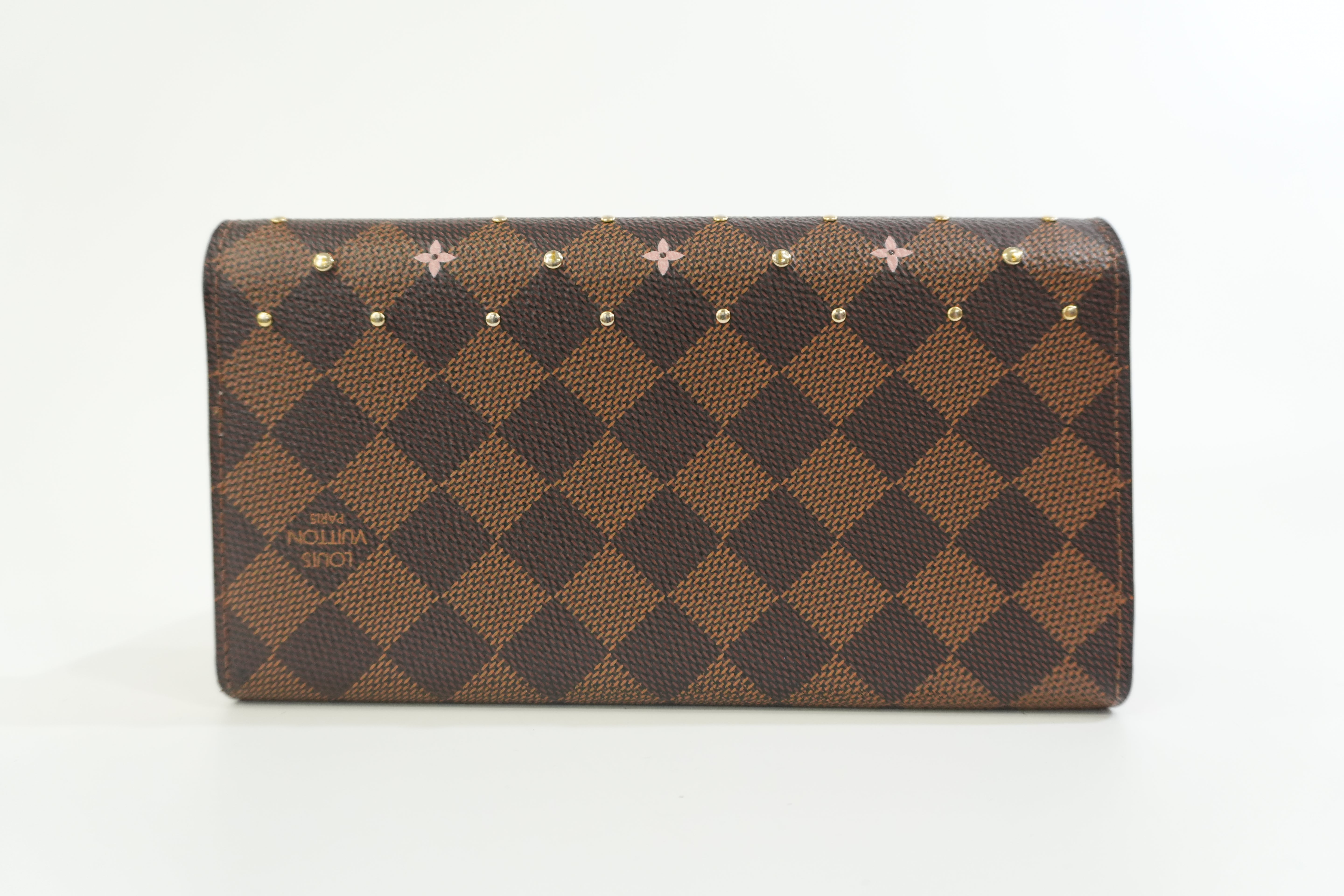 Pre-owned Louis Vuitton Monogram Sarah Wallet Flower Used