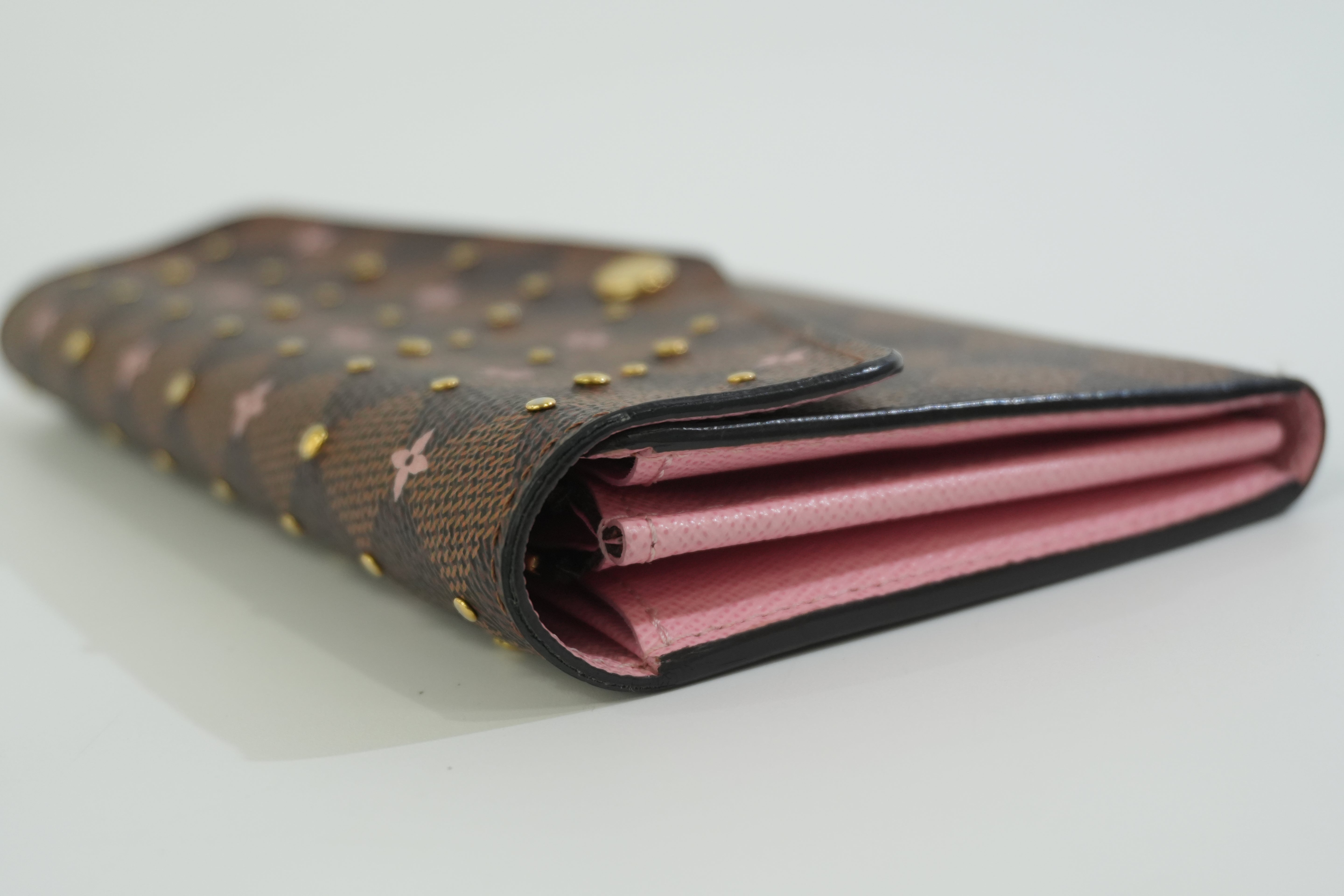 Pre-owned Louis Vuitton Monogram Sarah Wallet Flower Used