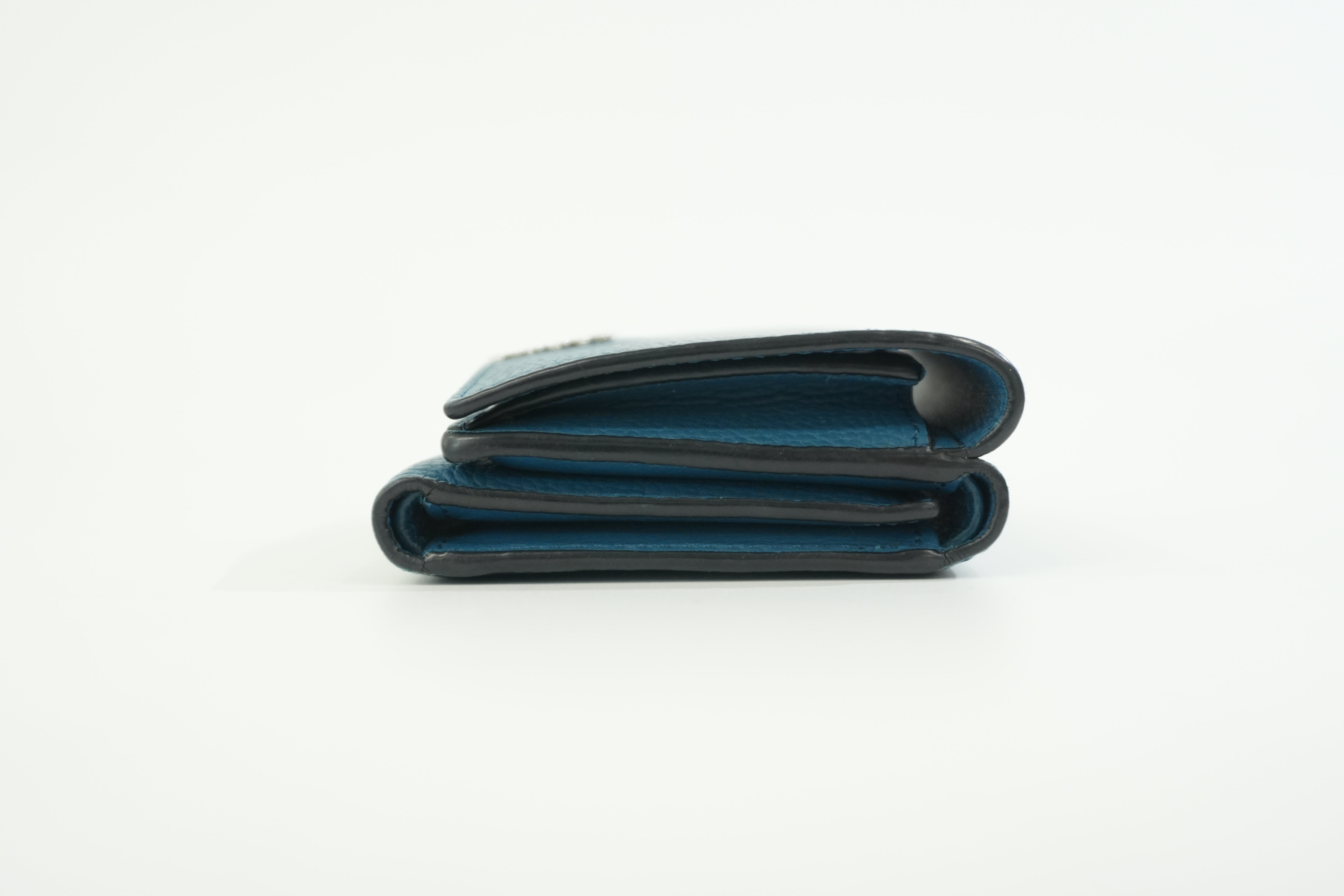 Pre-owned Loewe Trifold Wallet Blue Used