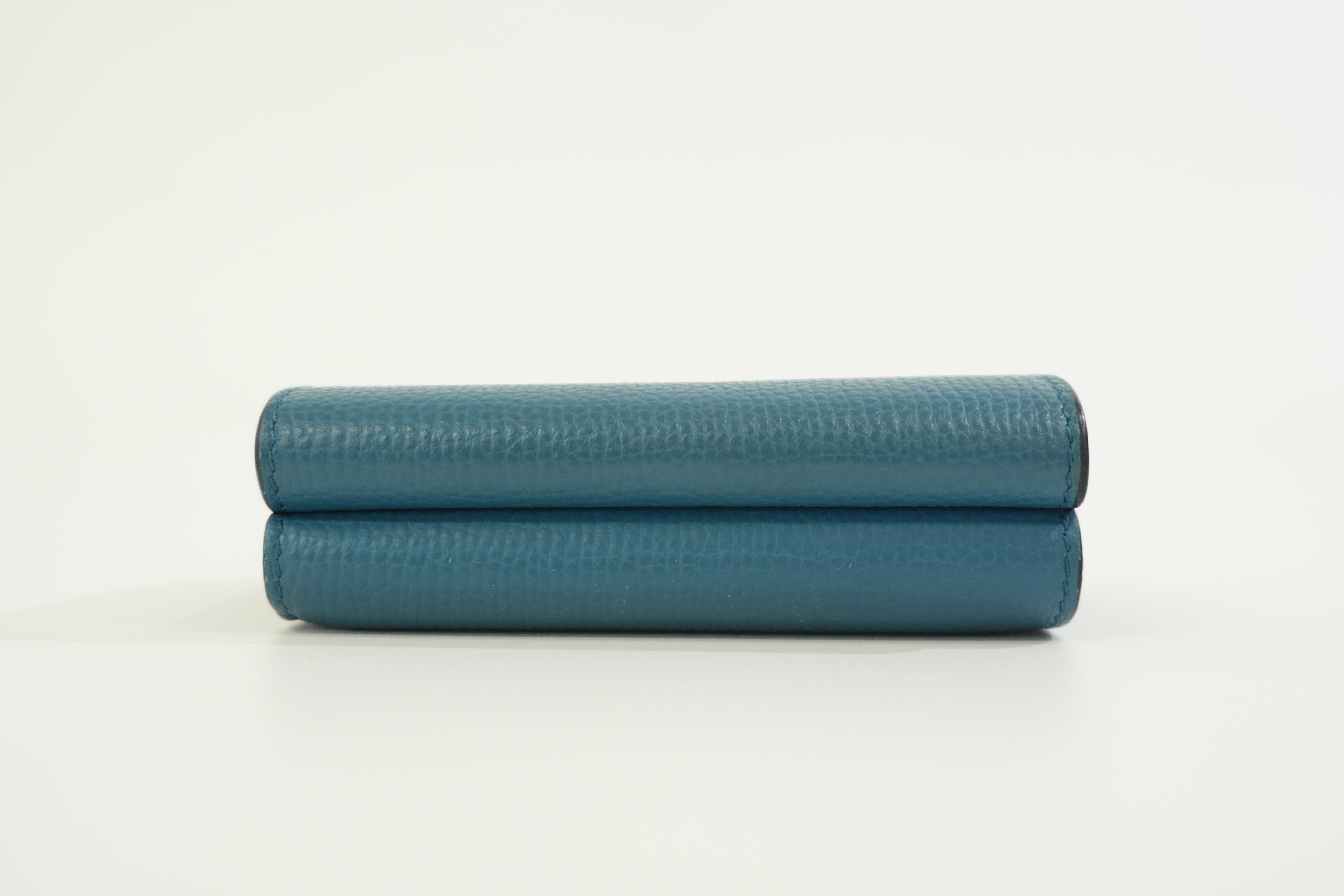 Pre-owned Loewe Trifold Wallet Blue Used