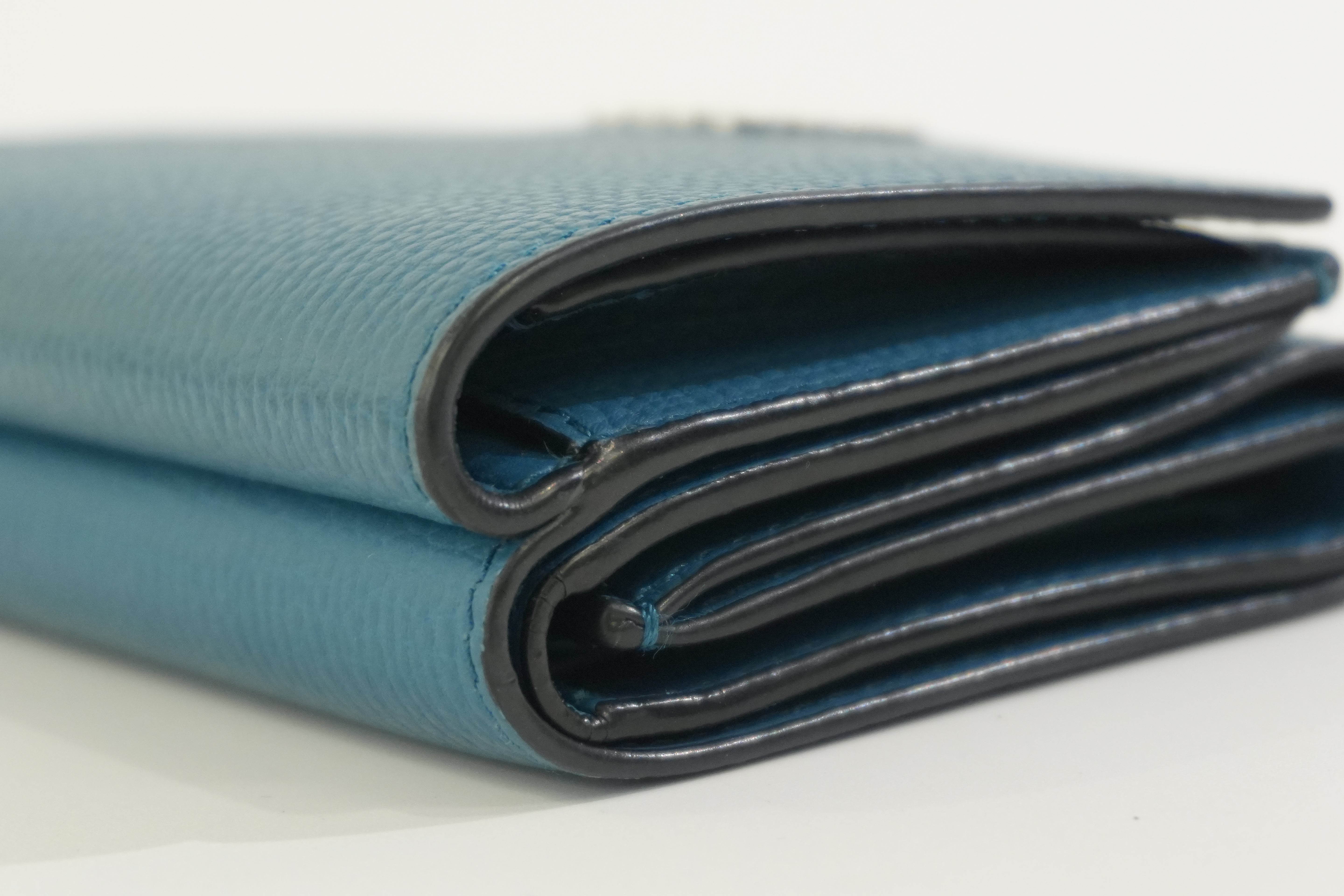 Pre-owned Loewe Trifold Wallet Blue Used