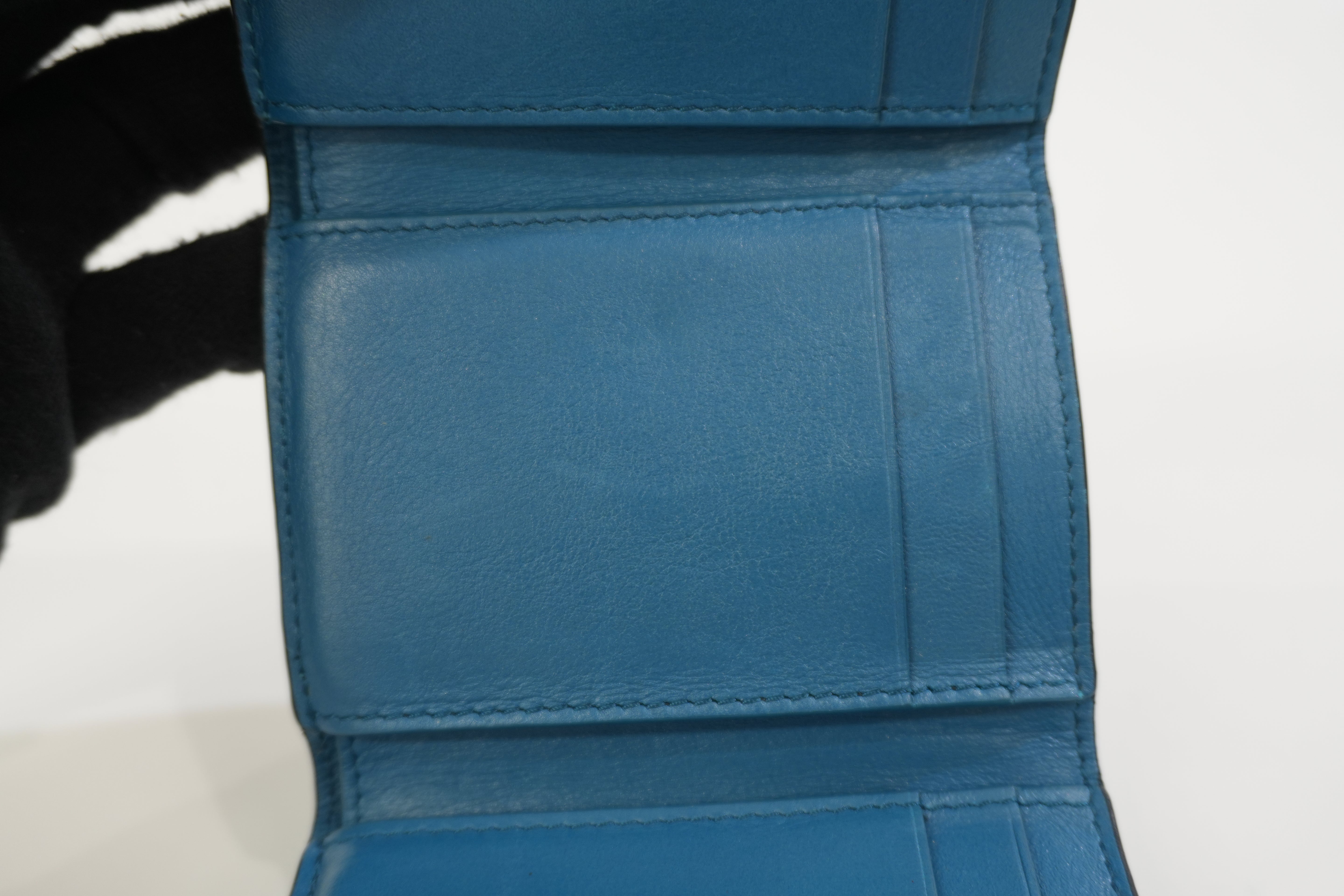 Pre-owned Loewe Trifold Wallet Blue Used