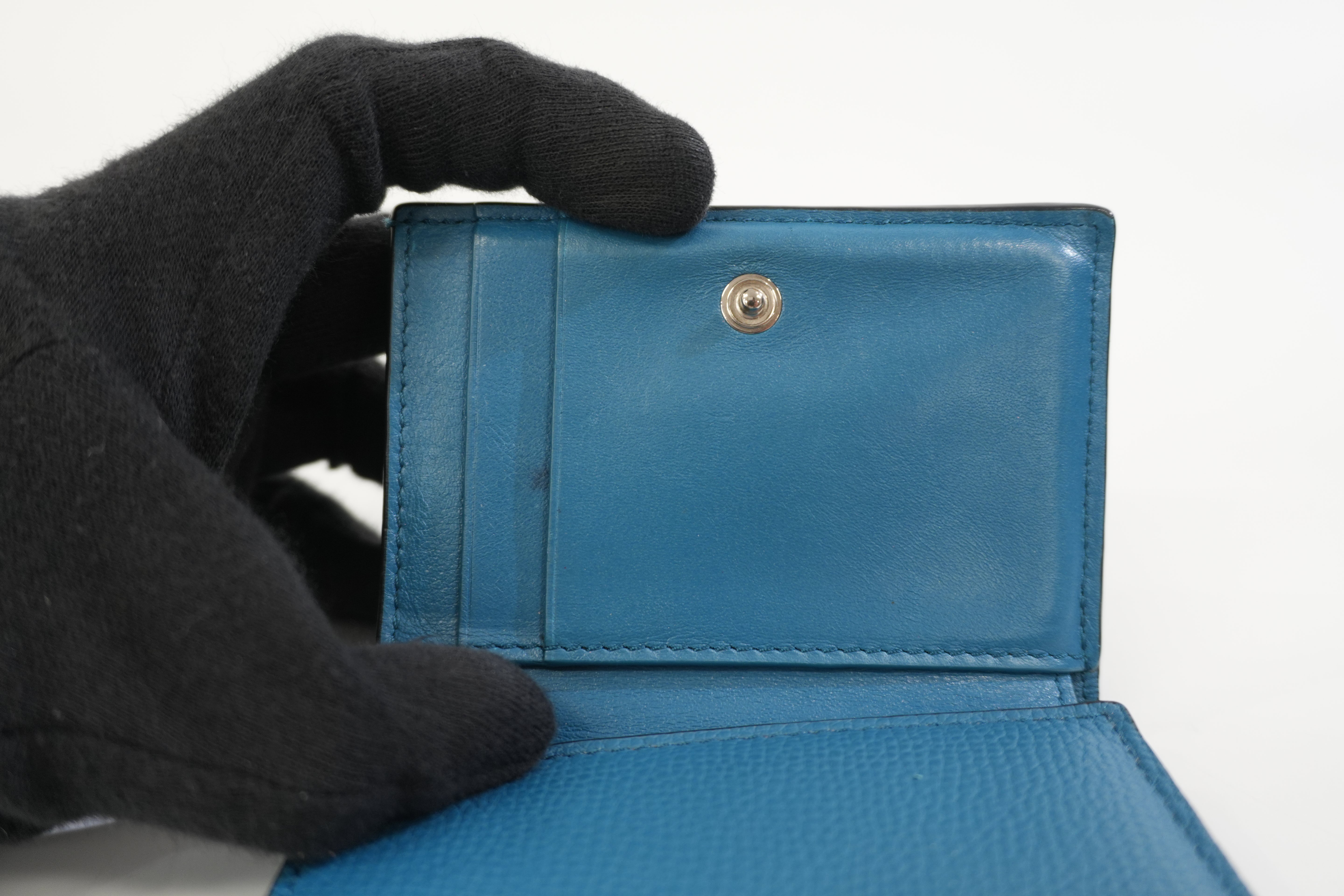 Pre-owned Loewe Trifold Wallet Blue Used
