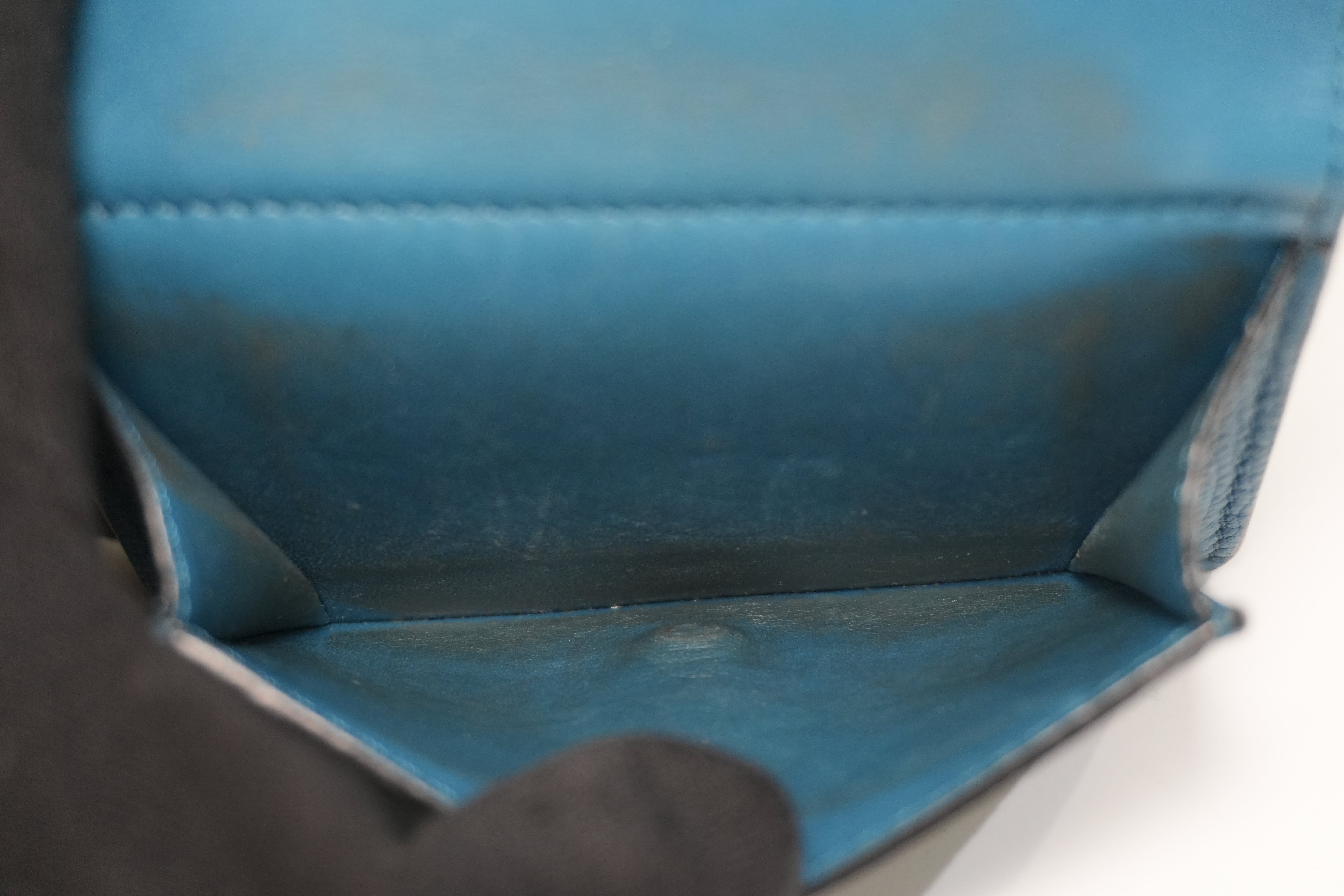 Pre-owned Loewe Trifold Wallet Blue Used