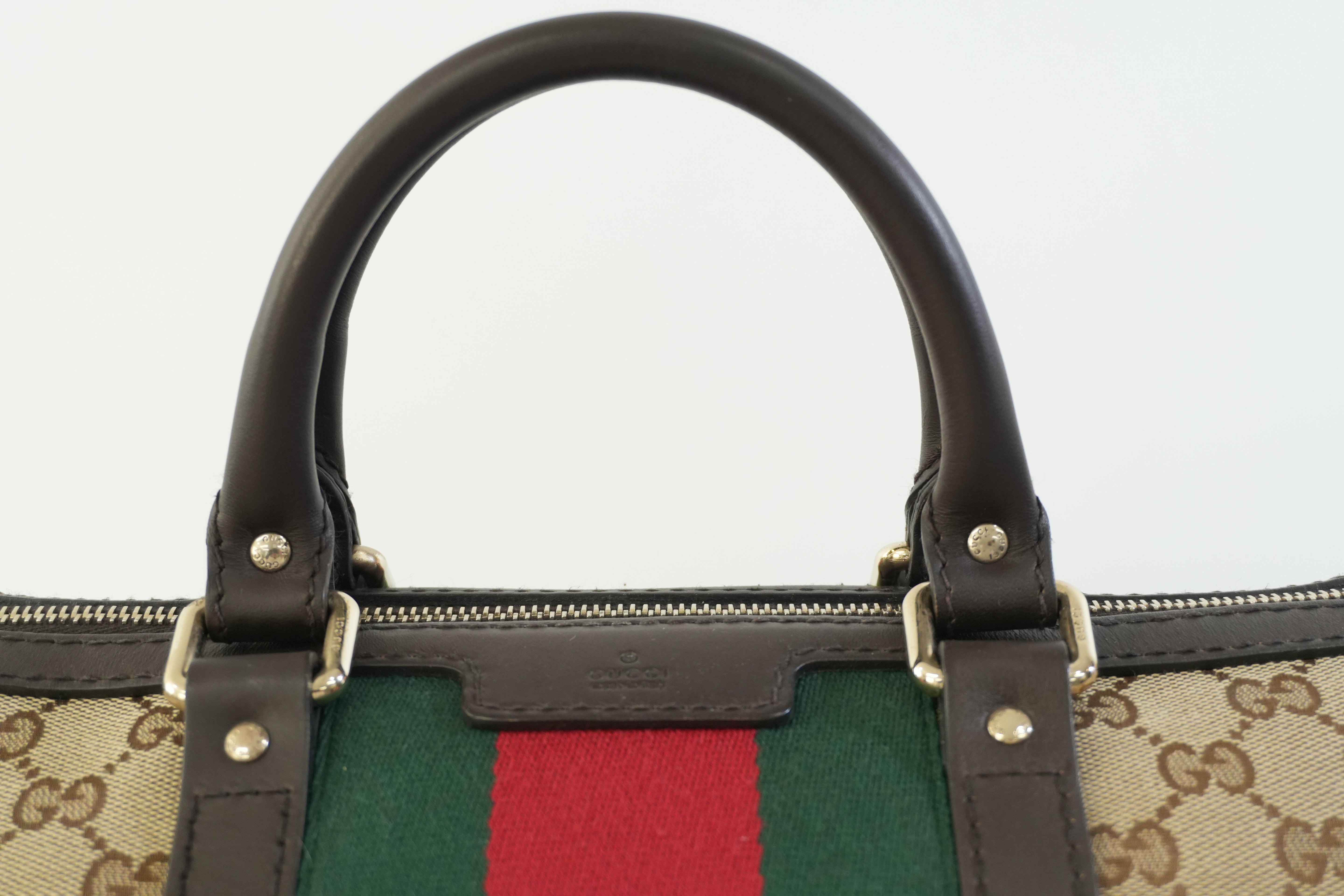 Pre-owned Gucci Fabric Canvas Two Way Sheryline Boston Shoulder Bag Used