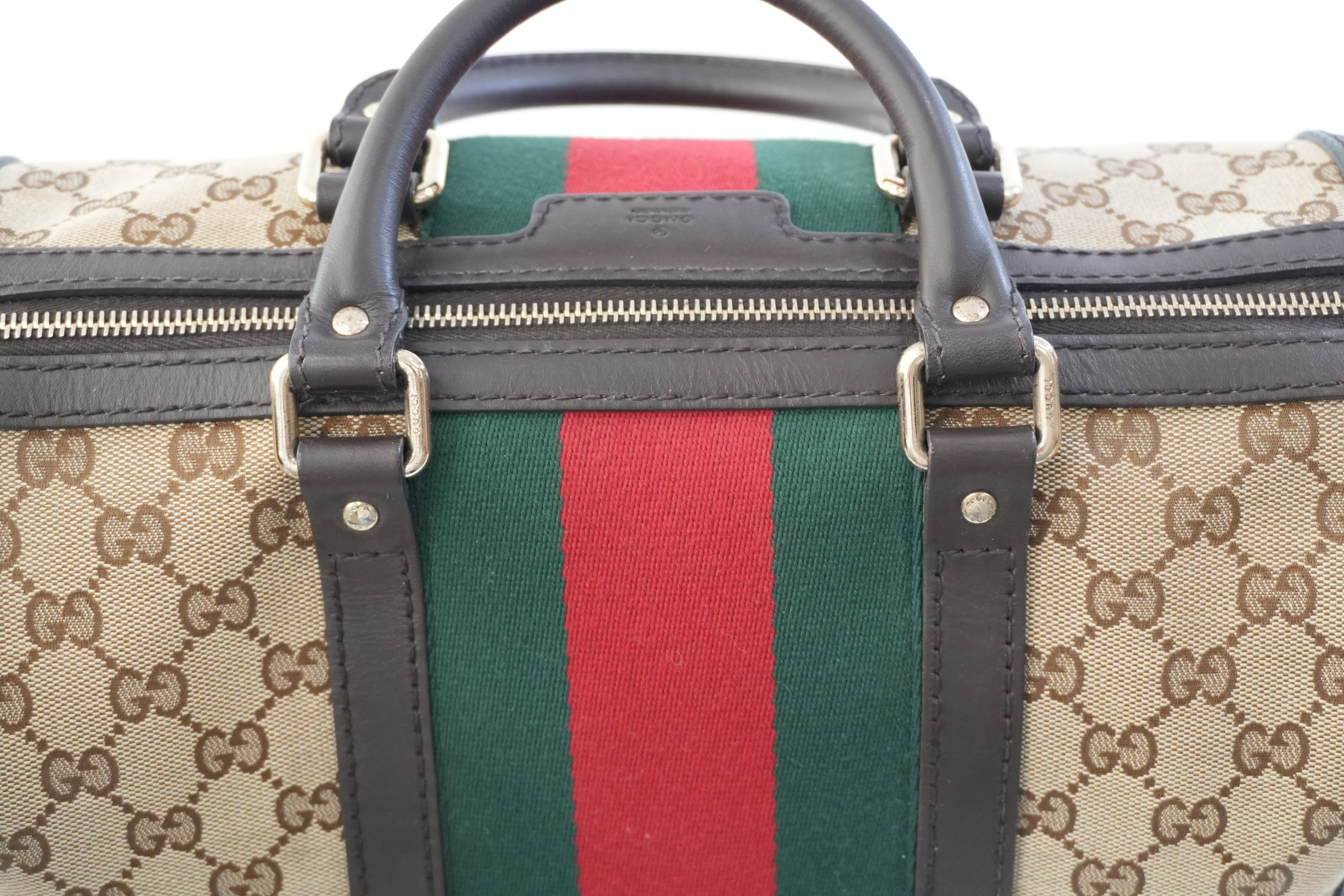 Pre-owned Gucci Fabric Canvas Two Way Sheryline Boston Shoulder Bag Used