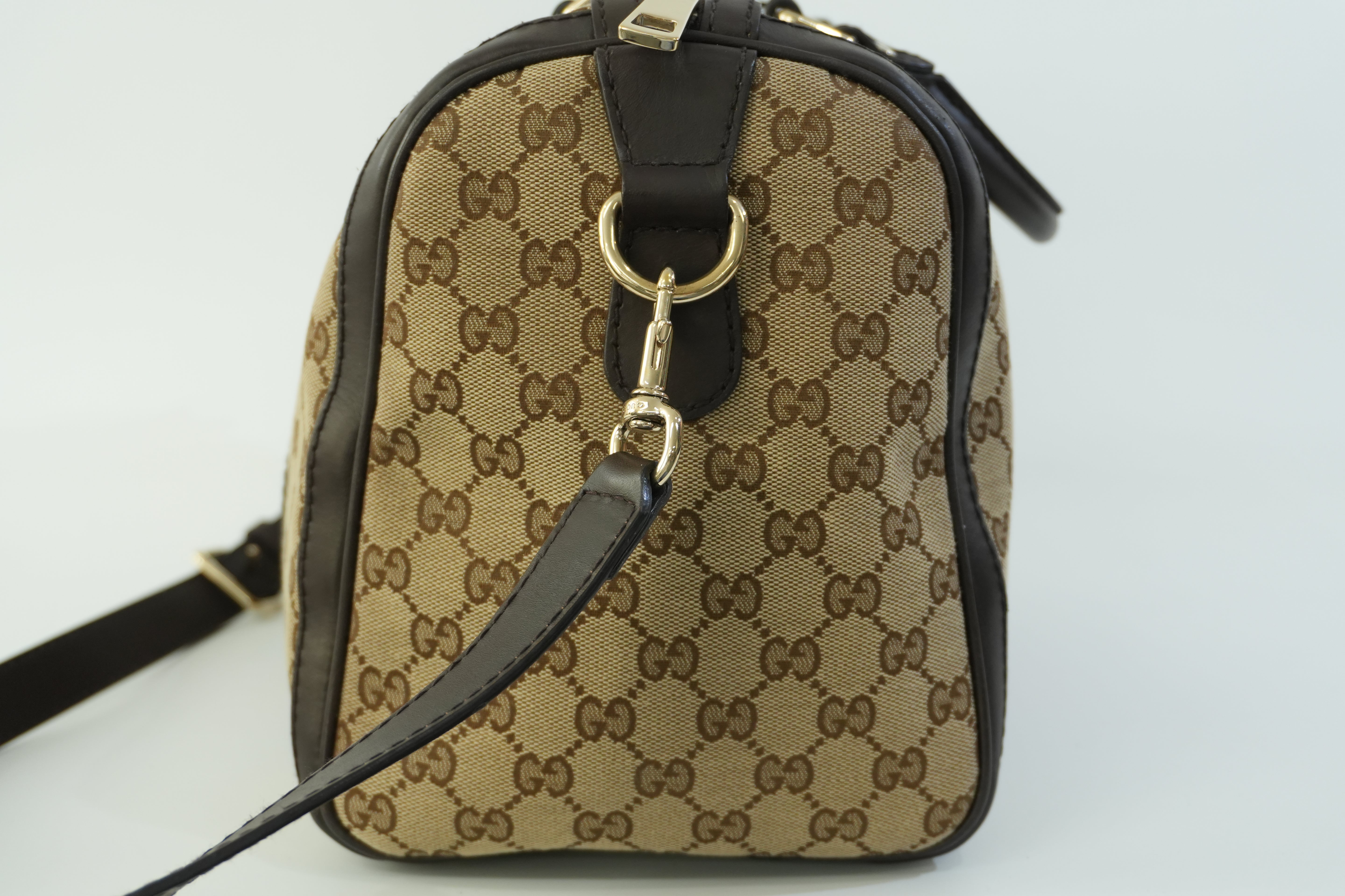 Pre-owned Gucci Fabric Canvas Two Way Sheryline Boston Shoulder Bag Used