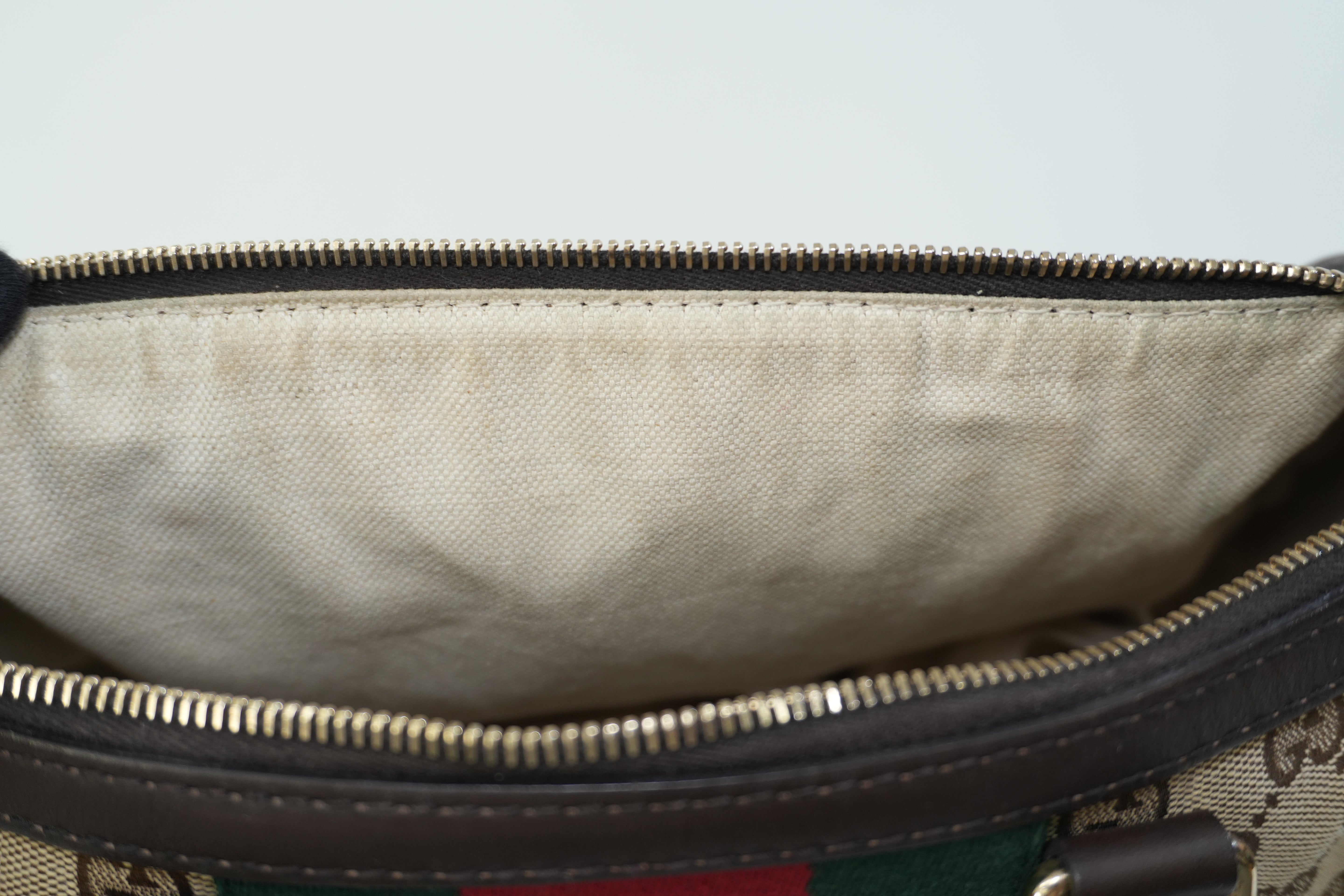 Pre-owned Gucci Fabric Canvas Two Way Sheryline Boston Shoulder Bag Used