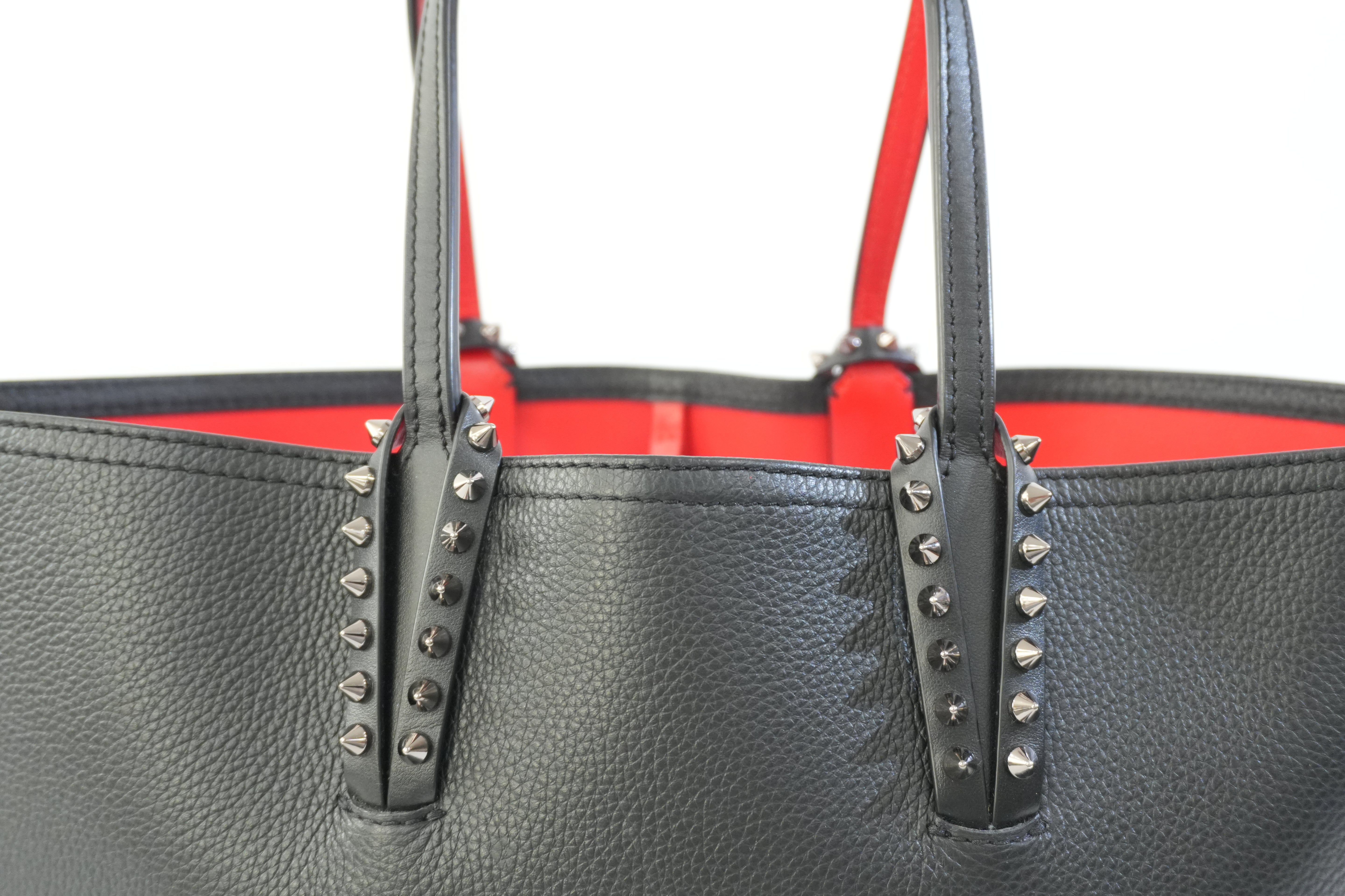 Pre-owned Christian Louboutin Leather Cabata Tote Bag Black Used