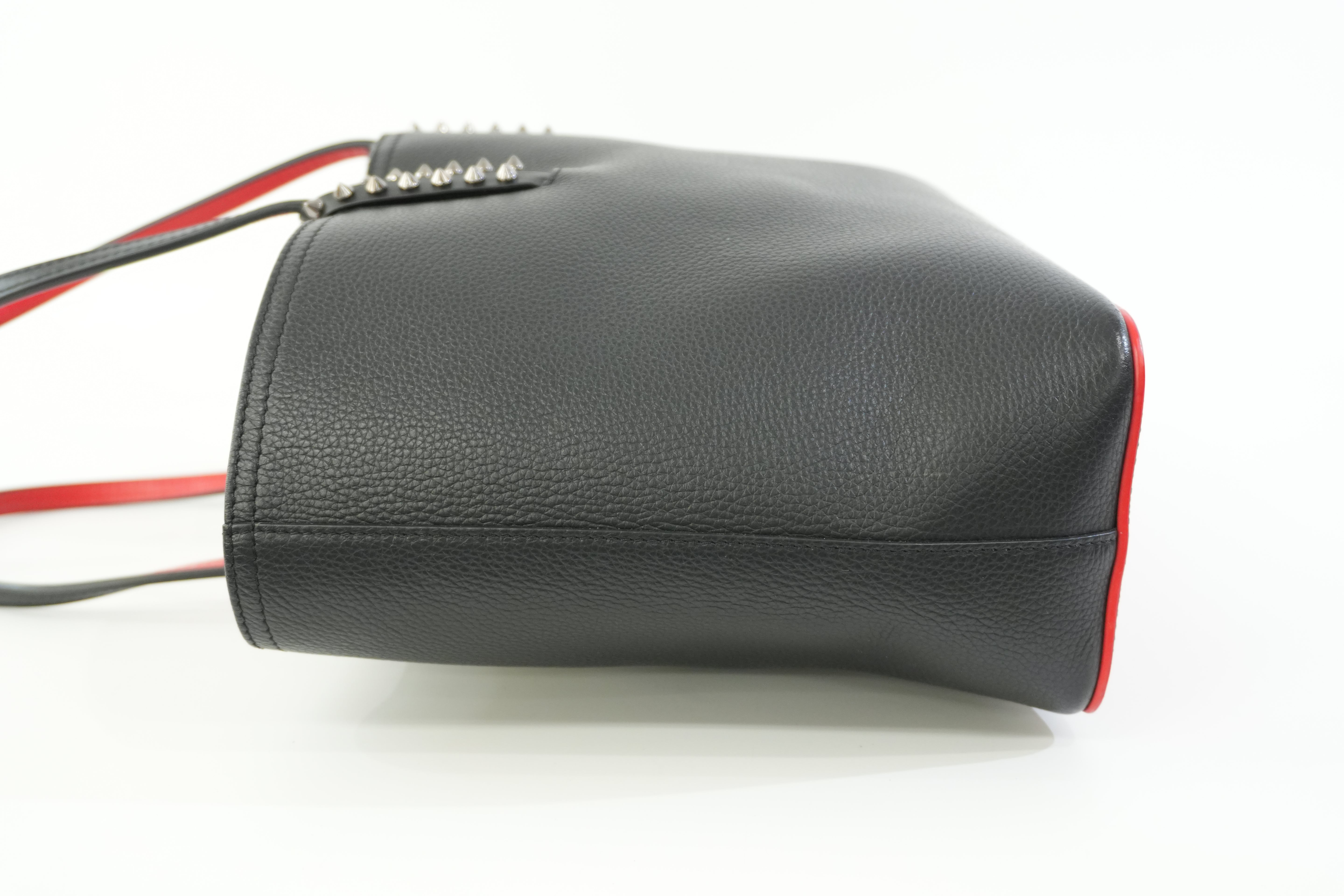 Pre-owned Christian Louboutin Leather Cabata Tote Bag Black Used
