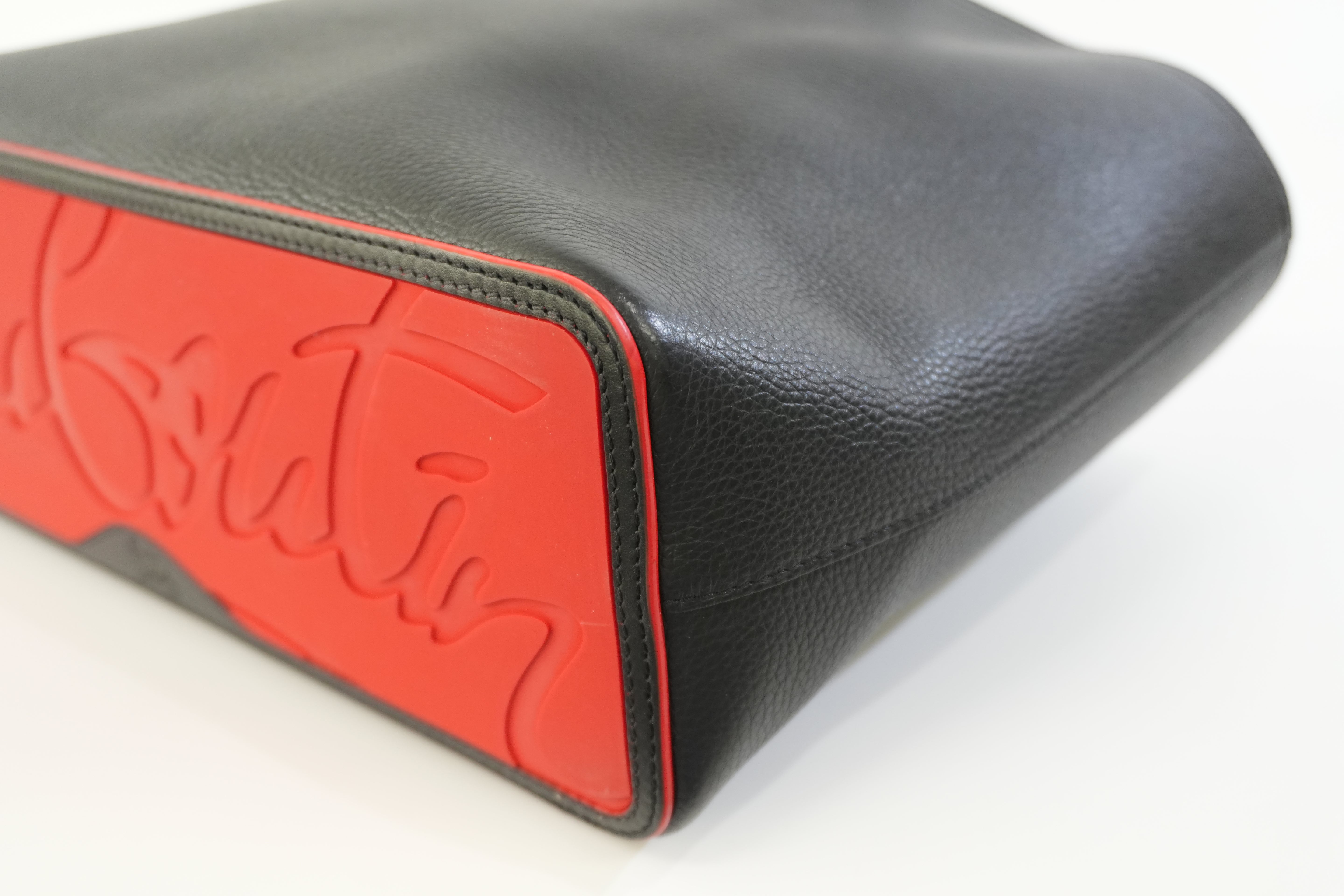 Pre-owned Christian Louboutin Leather Cabata Tote Bag Black Used