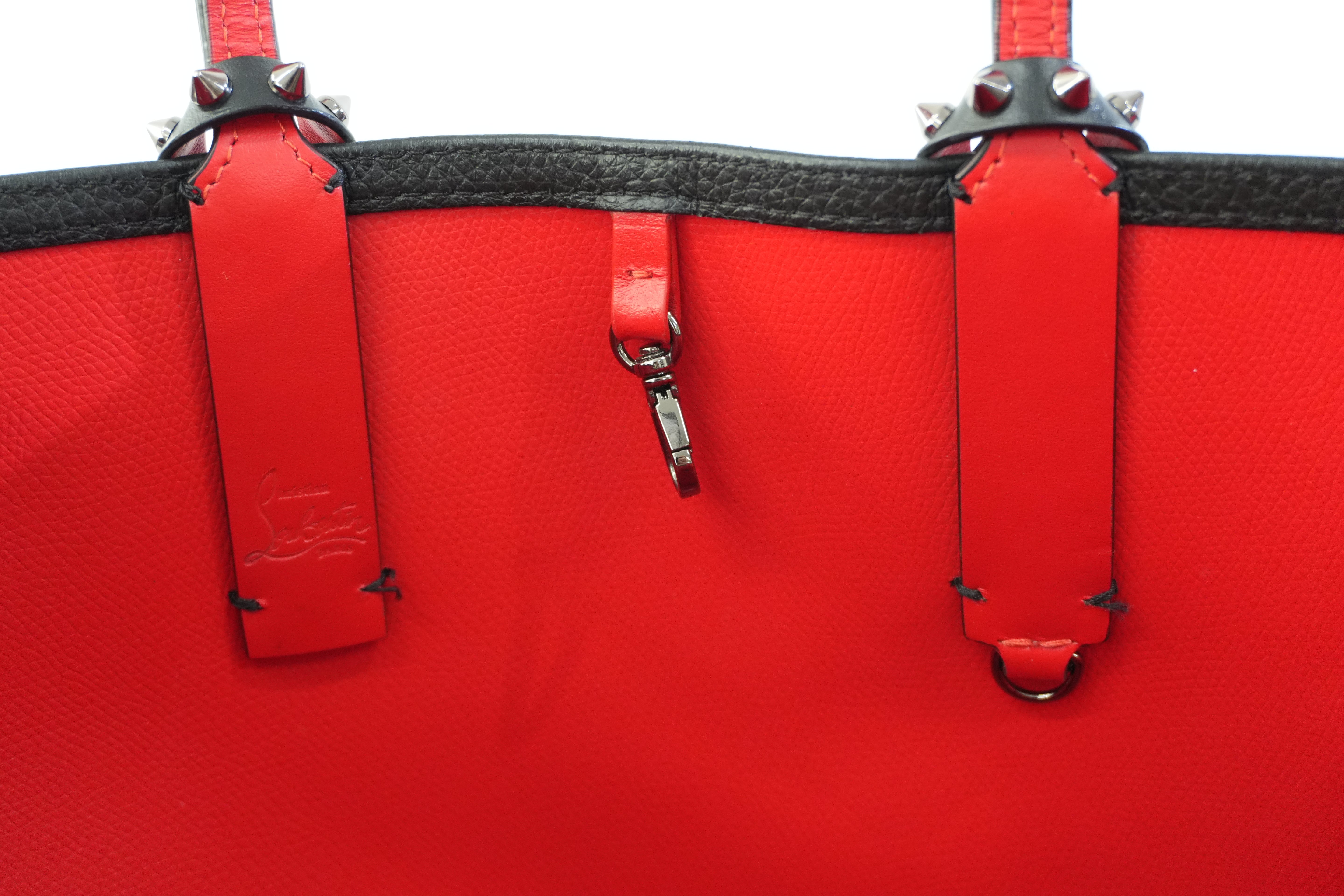 Pre-owned Christian Louboutin Leather Cabata Tote Bag Black Used