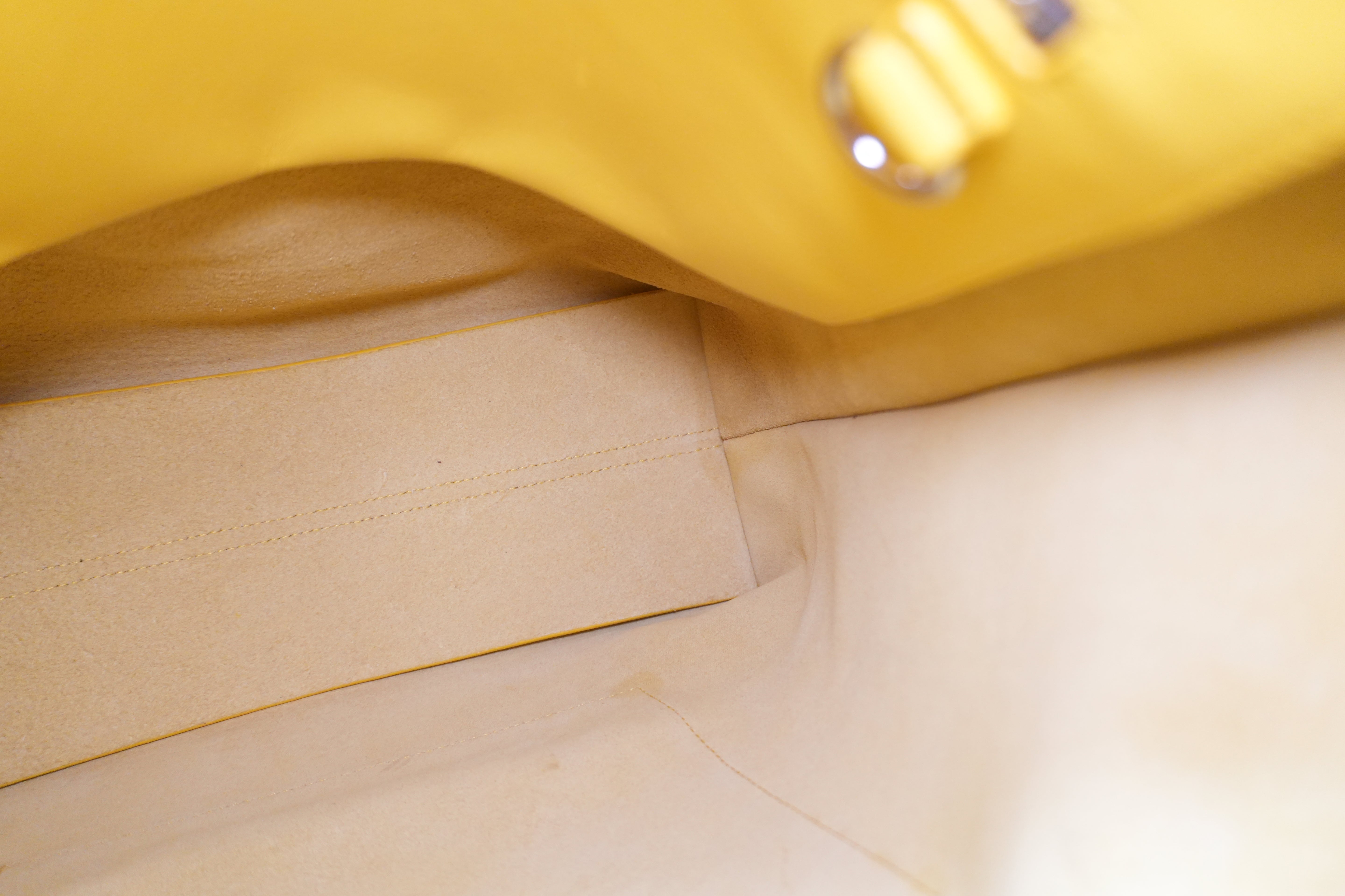 Loewe Leather Tote Bag Yellow Used