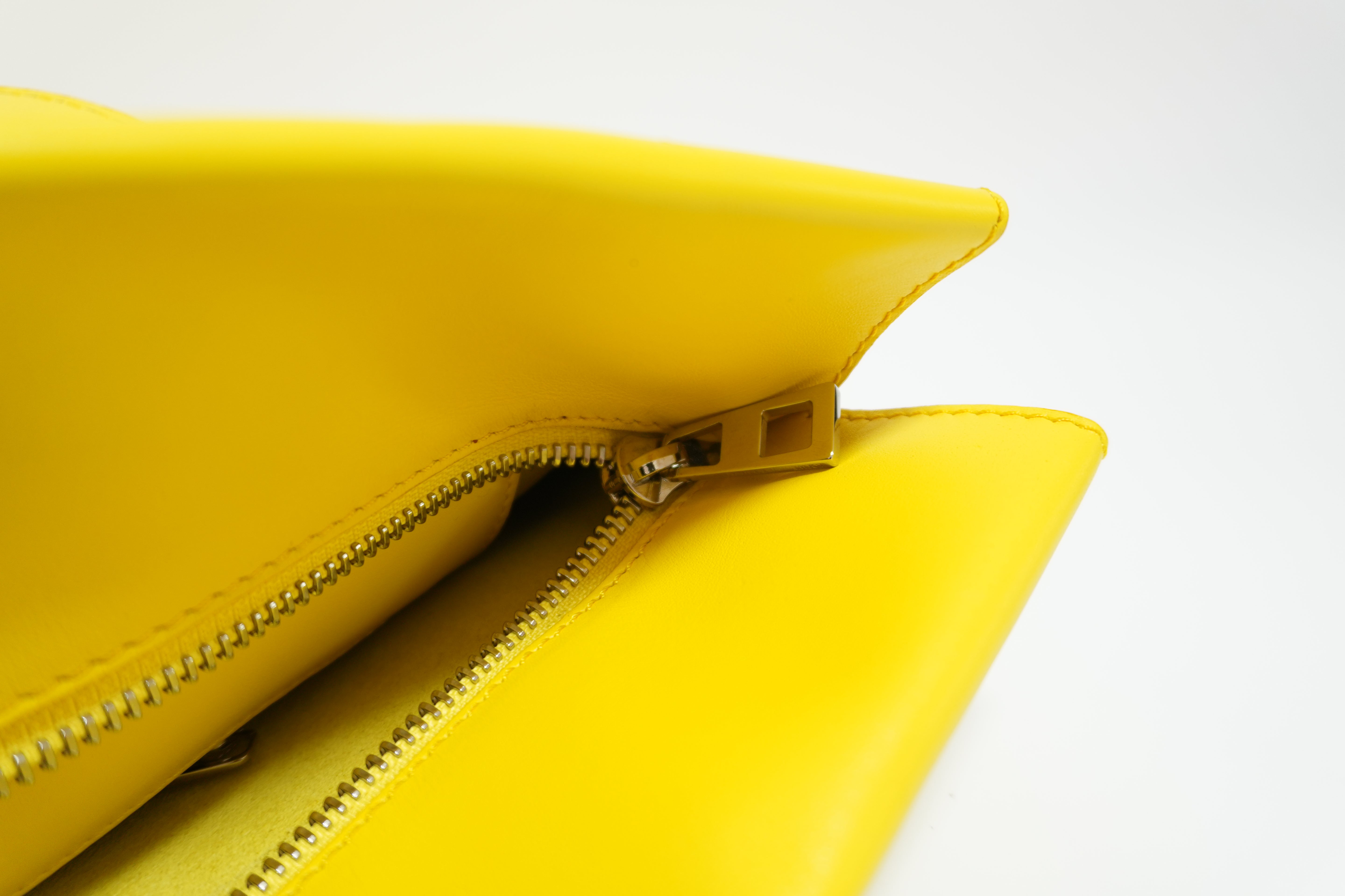 Loewe Leather Tote Bag Yellow Used