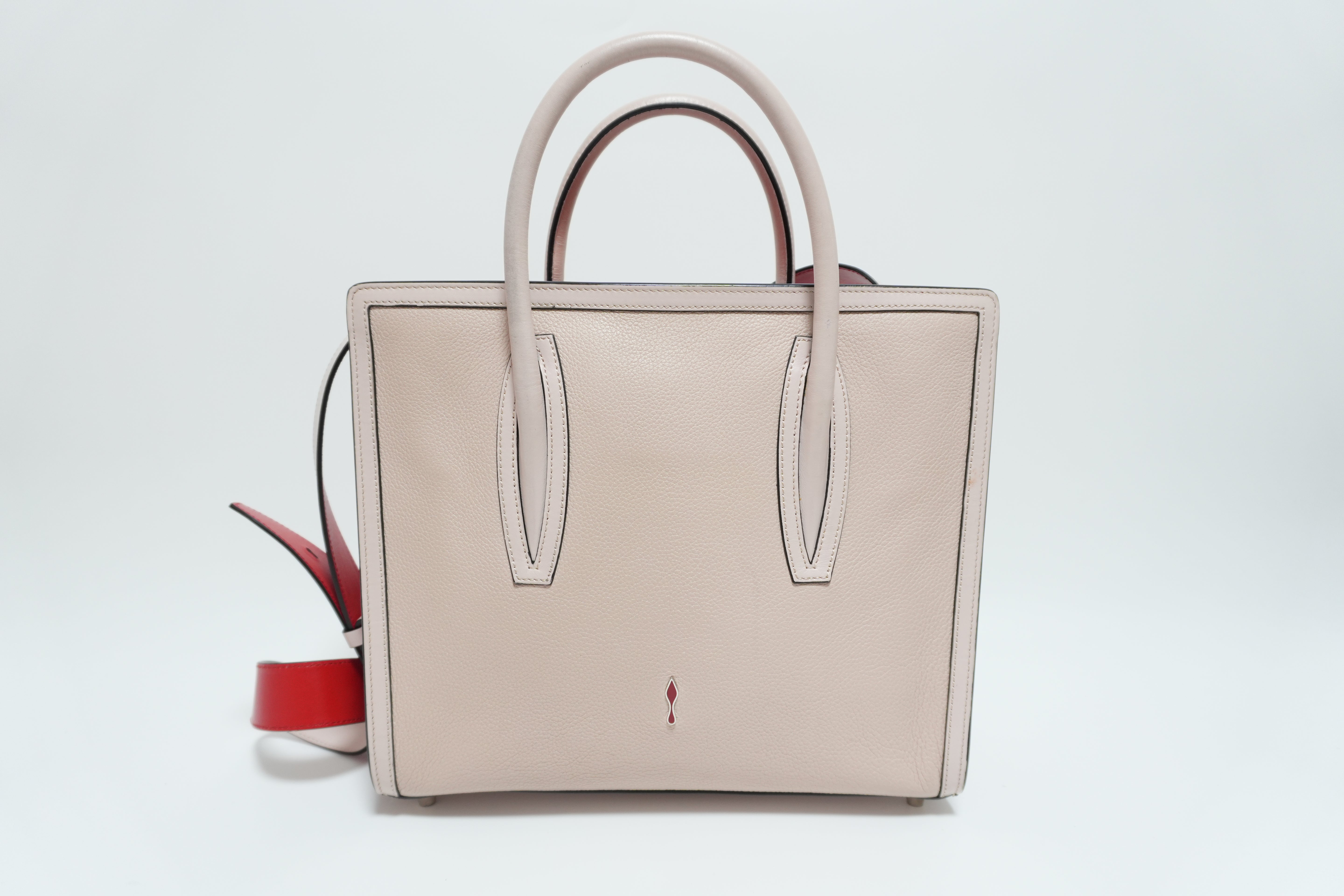 Christian Louboutin Leather Paloma Two Way Shoulder Bag Pink Used