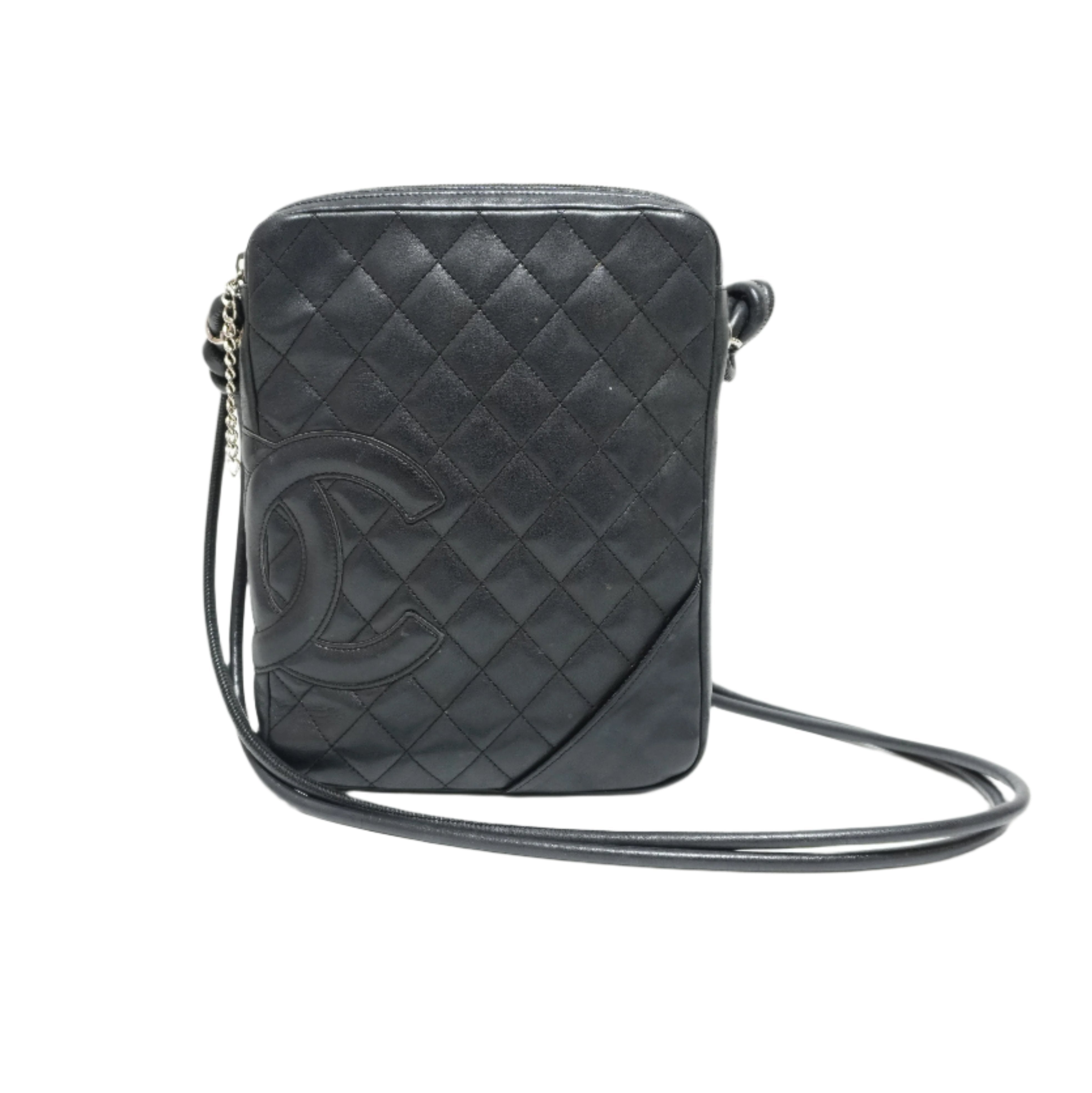 Chanel Cambon Crossbody Bag Black Used