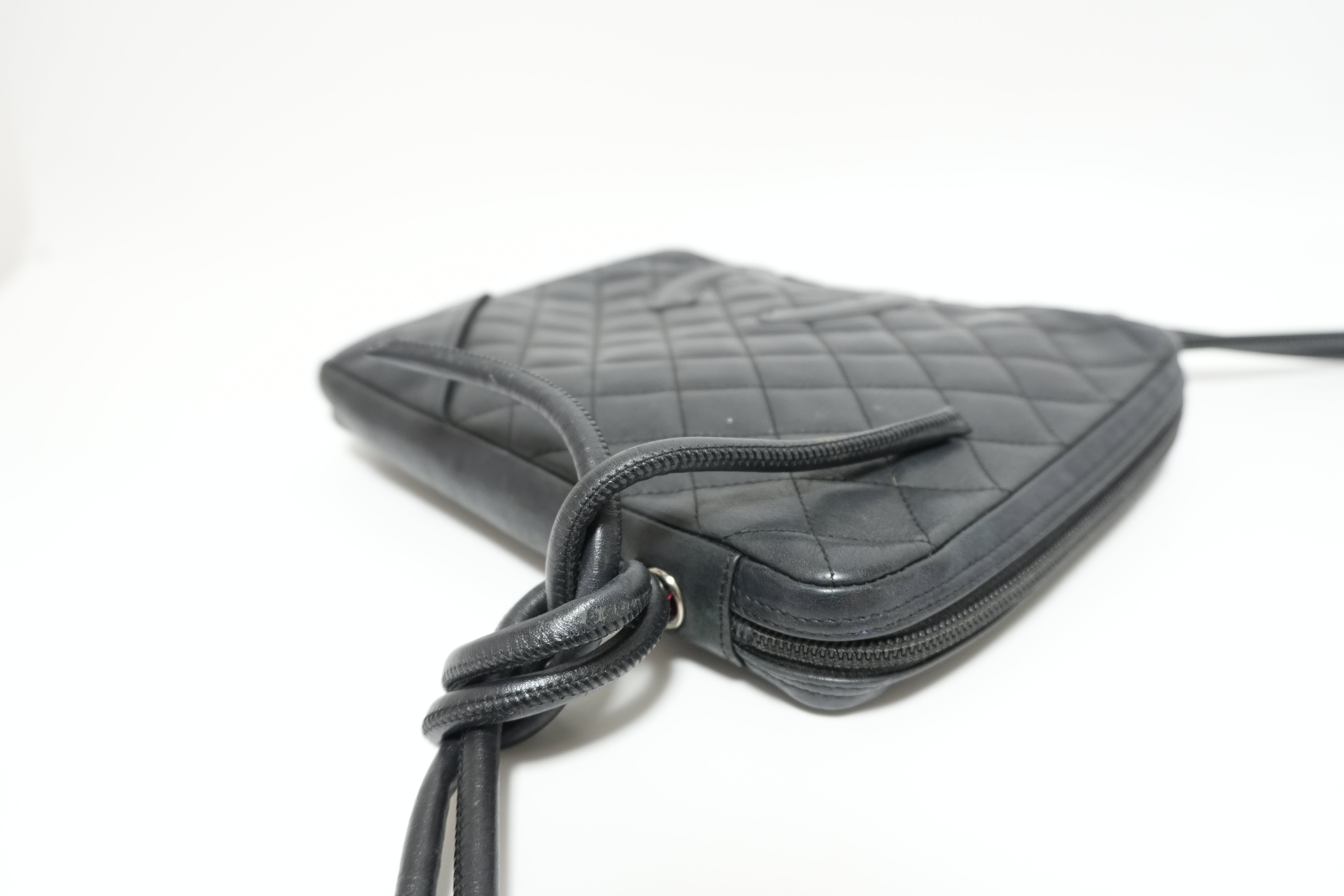 Chanel Cambon Crossbody Bag Black Used