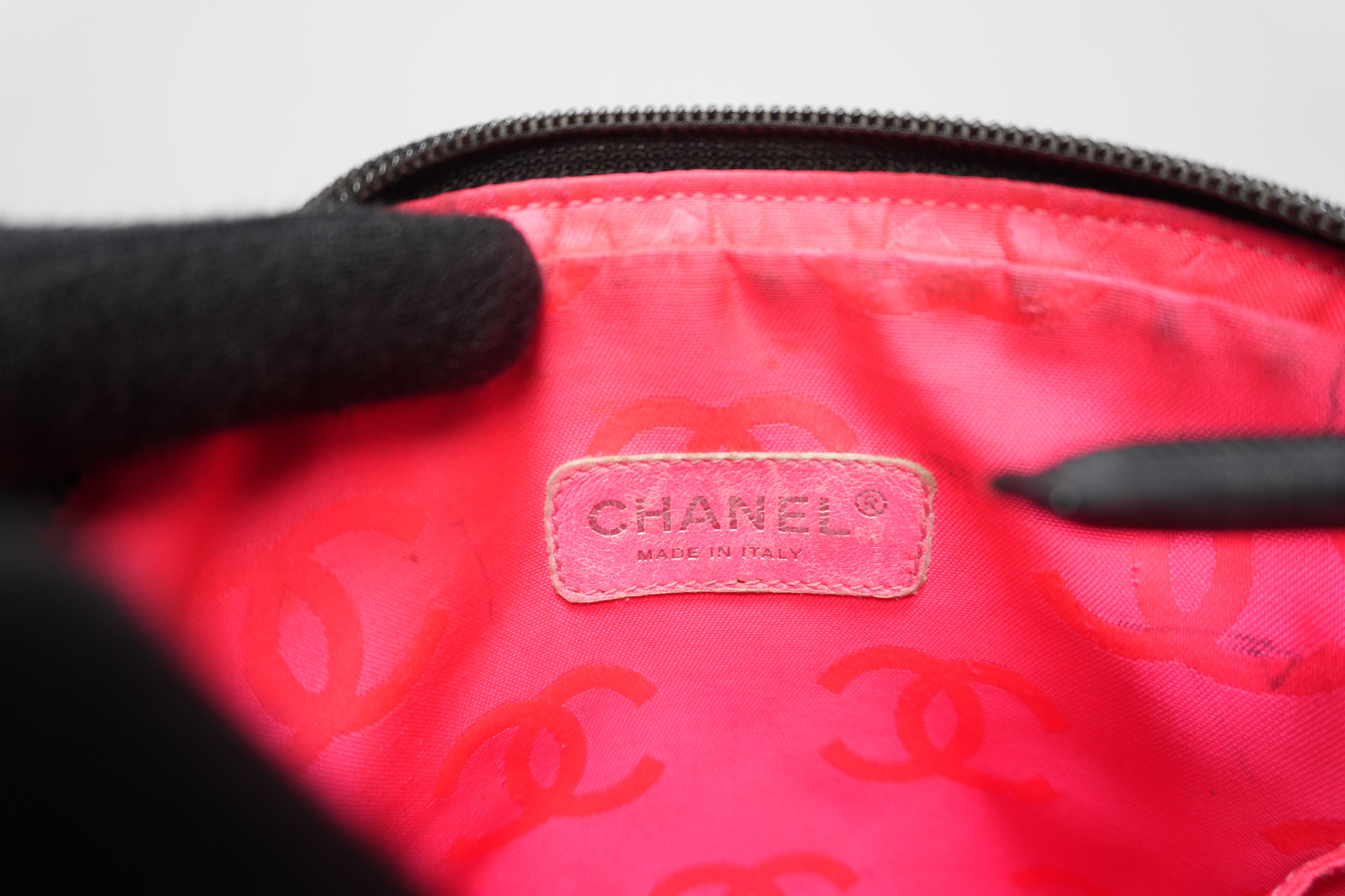 Chanel Cambon Crossbody Bag Black Used