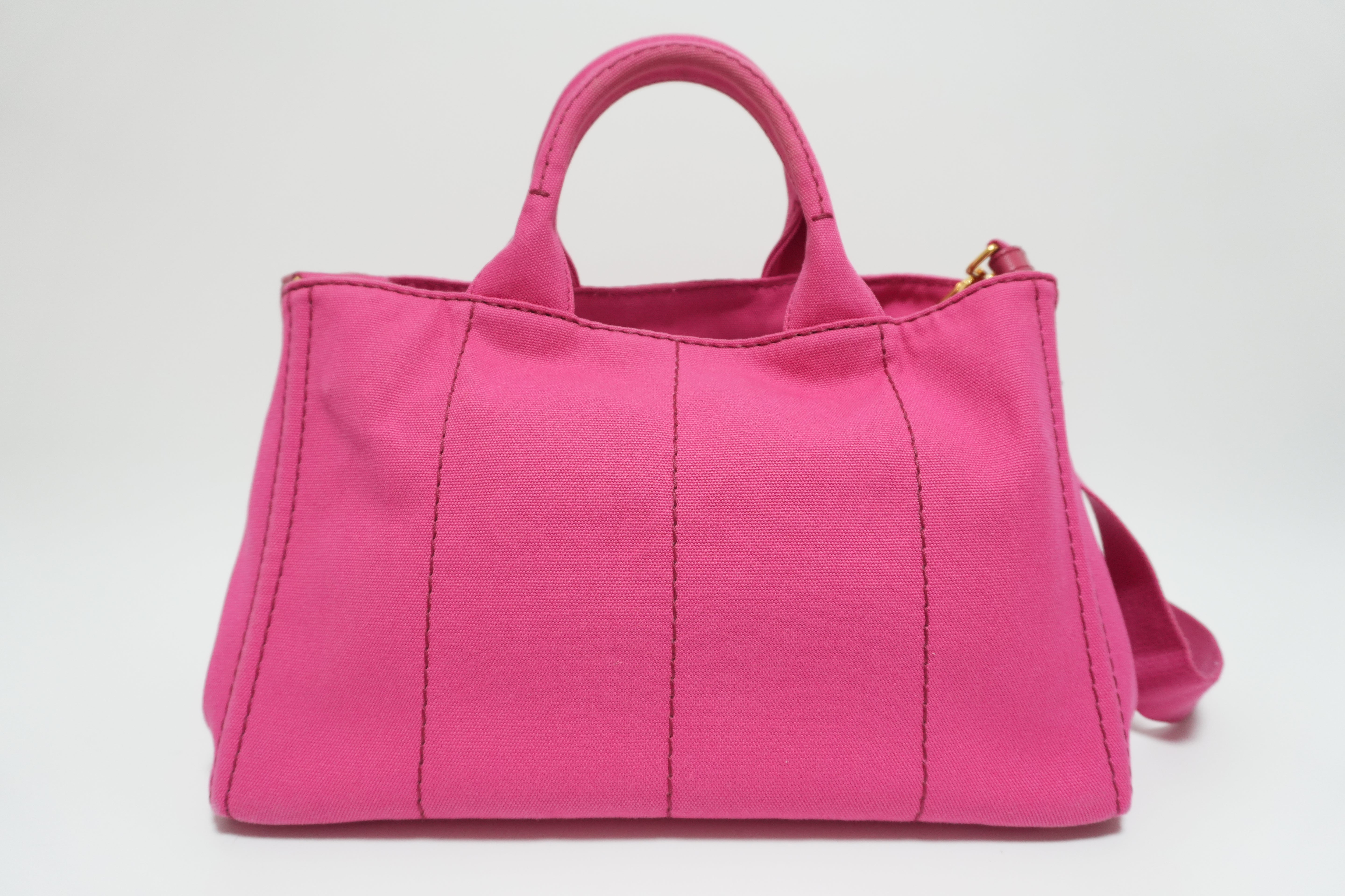 Prada Canapa Tote Pink Used