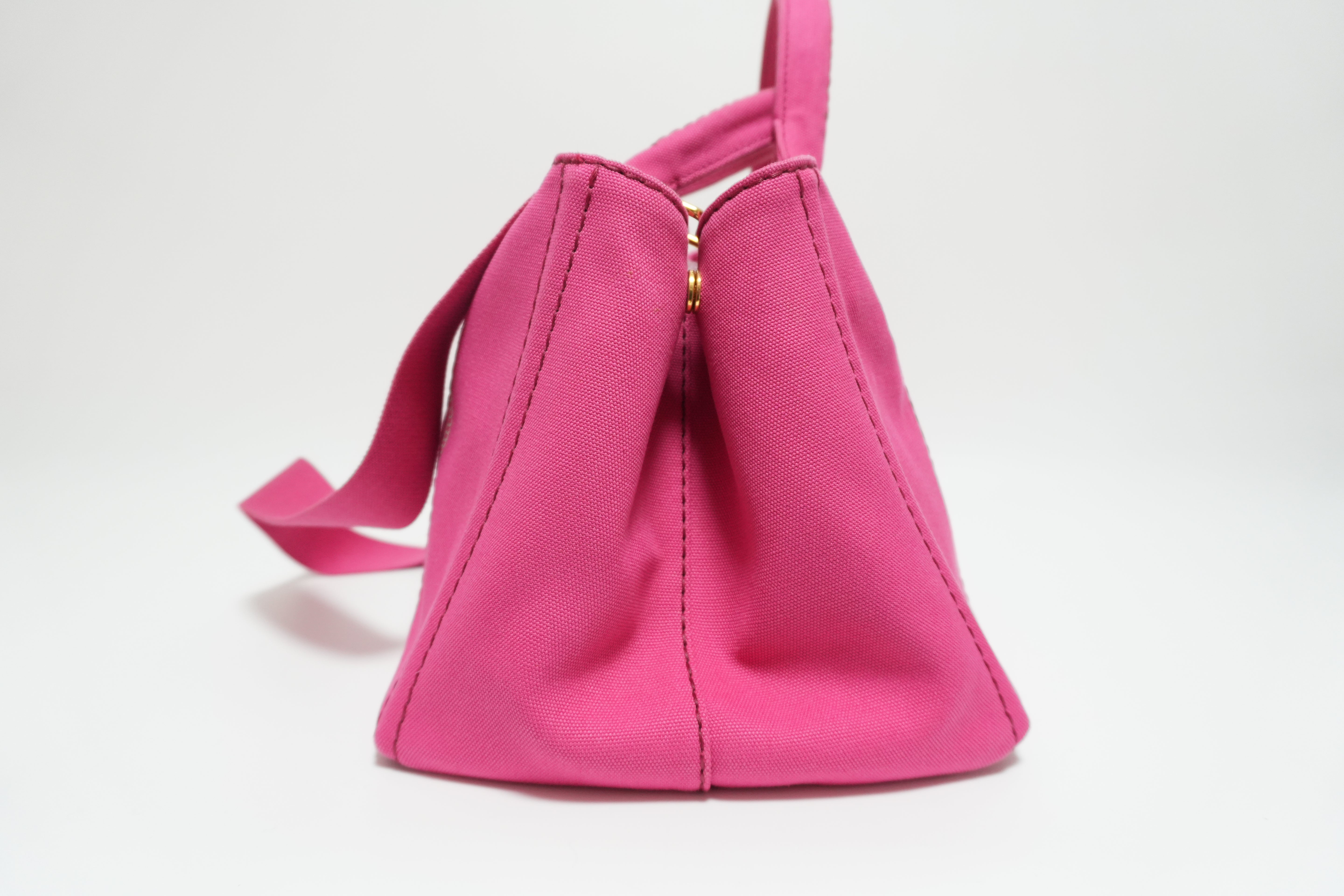 Prada Canapa Tote Pink Used