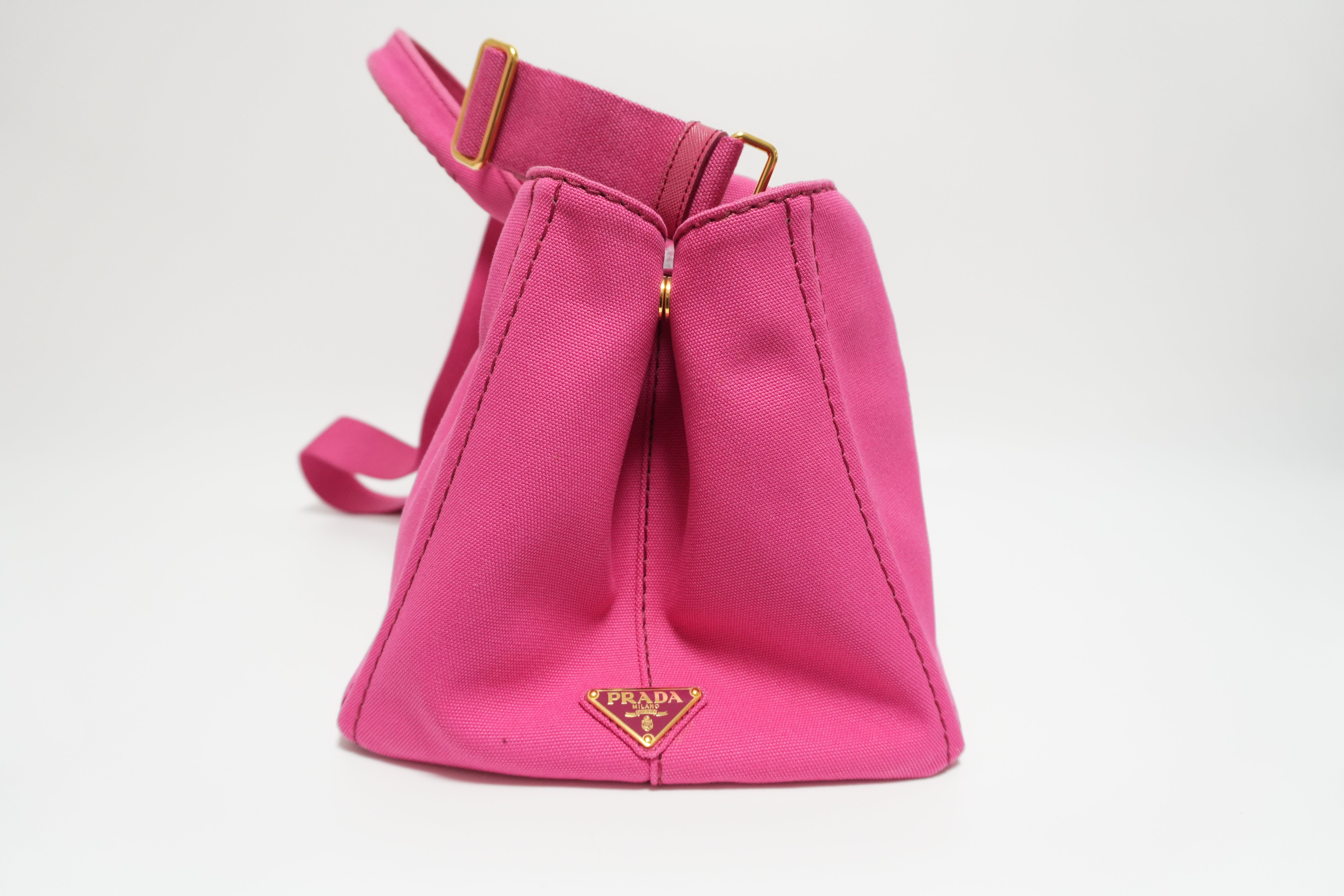 Prada Canapa Tote Pink Used