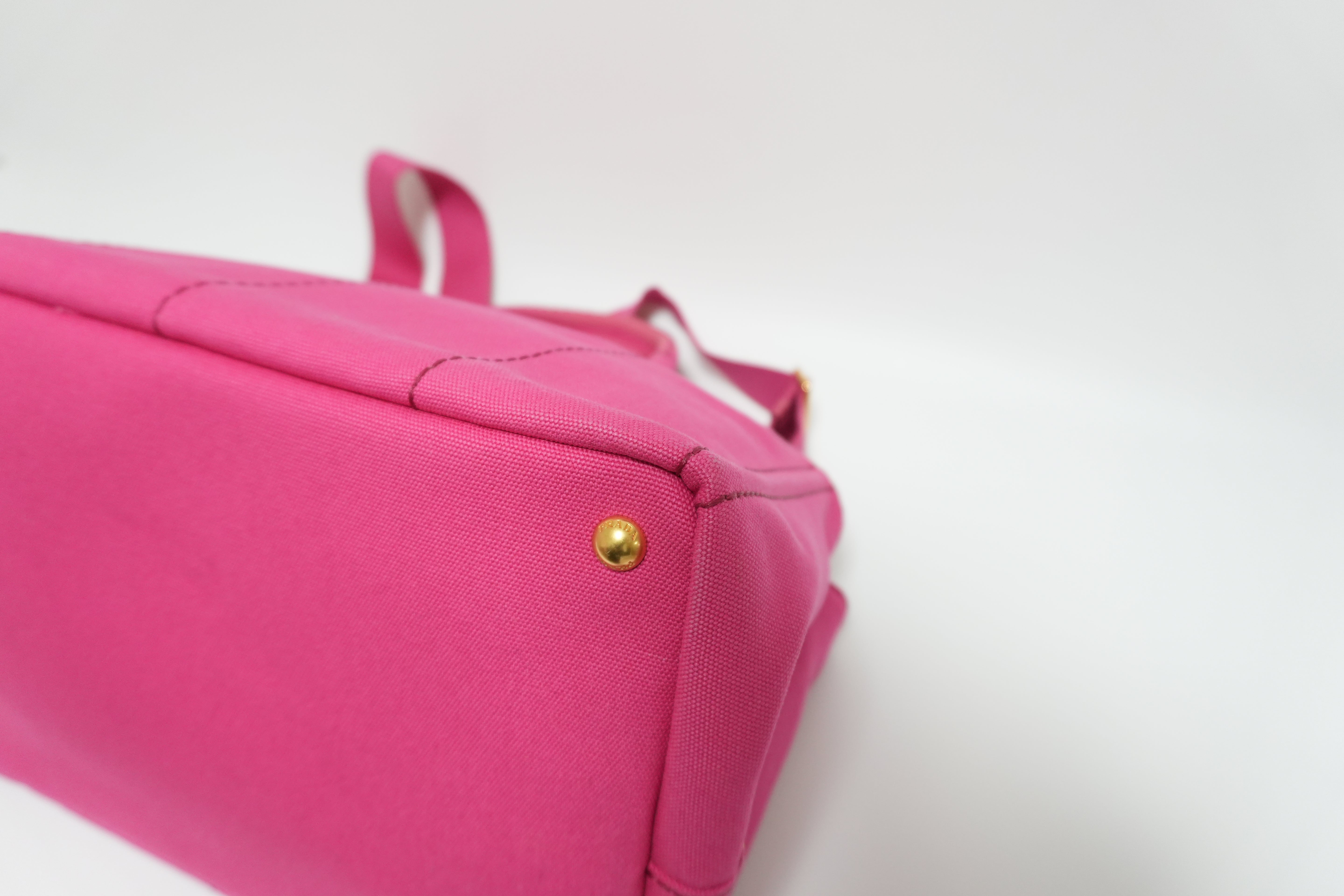 Prada Canapa Tote Pink Used