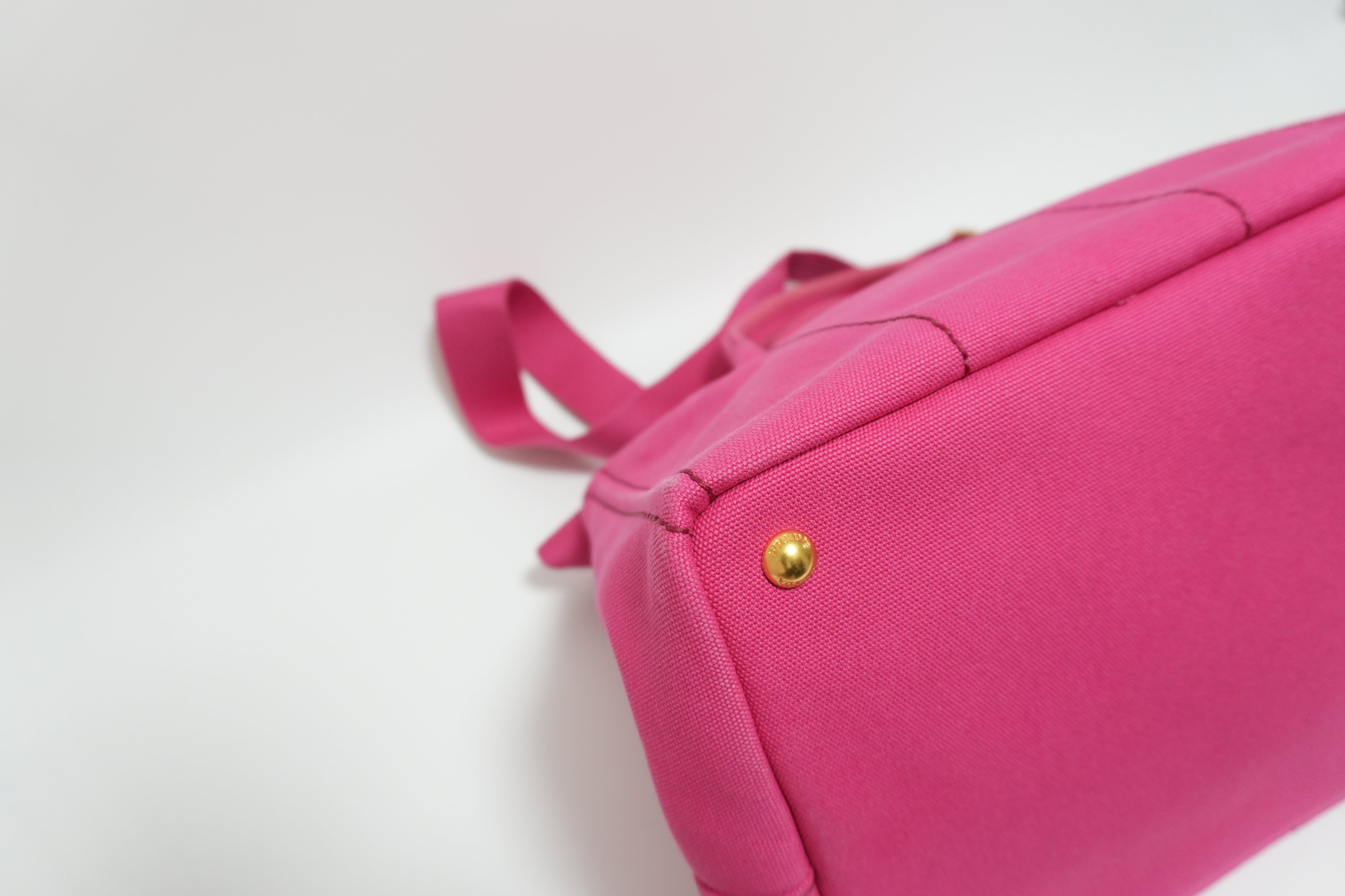 Prada Canapa Tote Pink Used